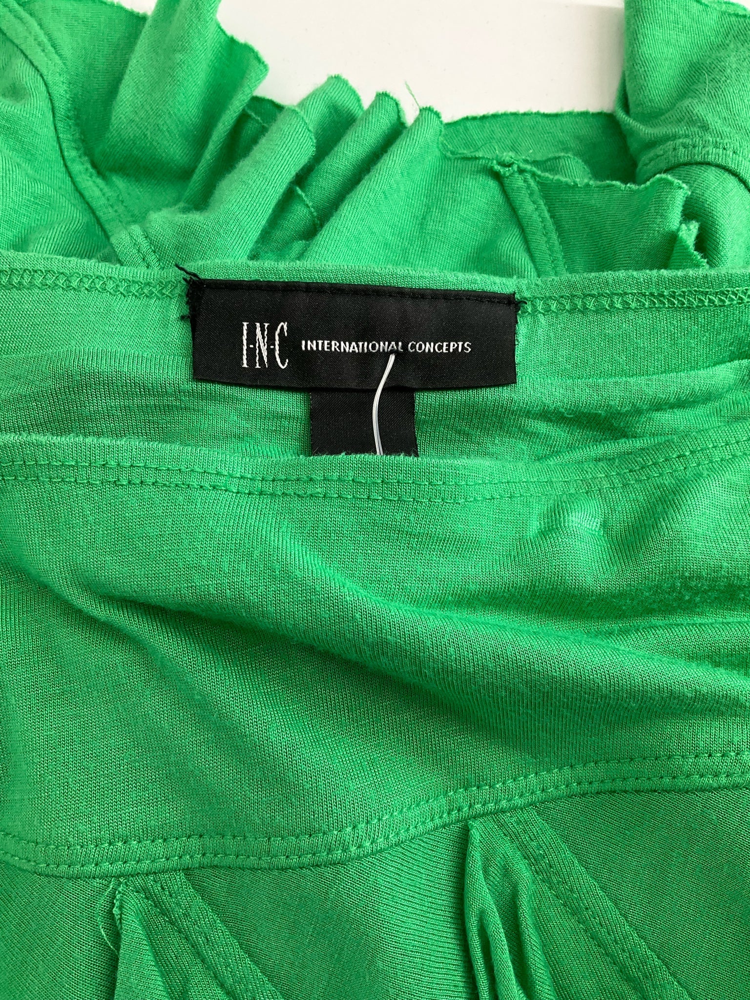 INC - Green Ruffle Pre-Owned Ladies Skirt - Size Small