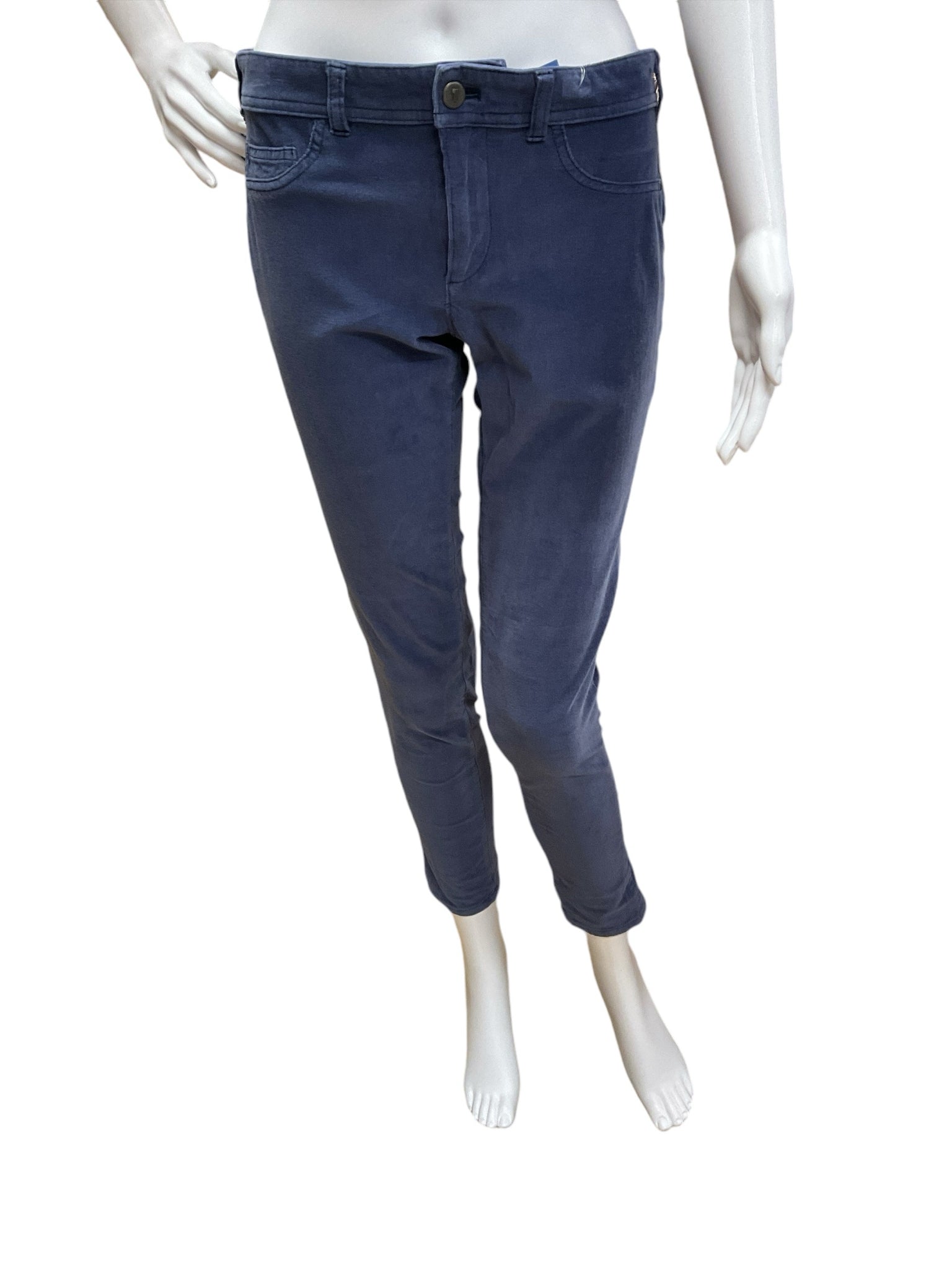 Pilcro Mid-Rise Skinny Ankle Corduroy Pants Navy Blue Size 4