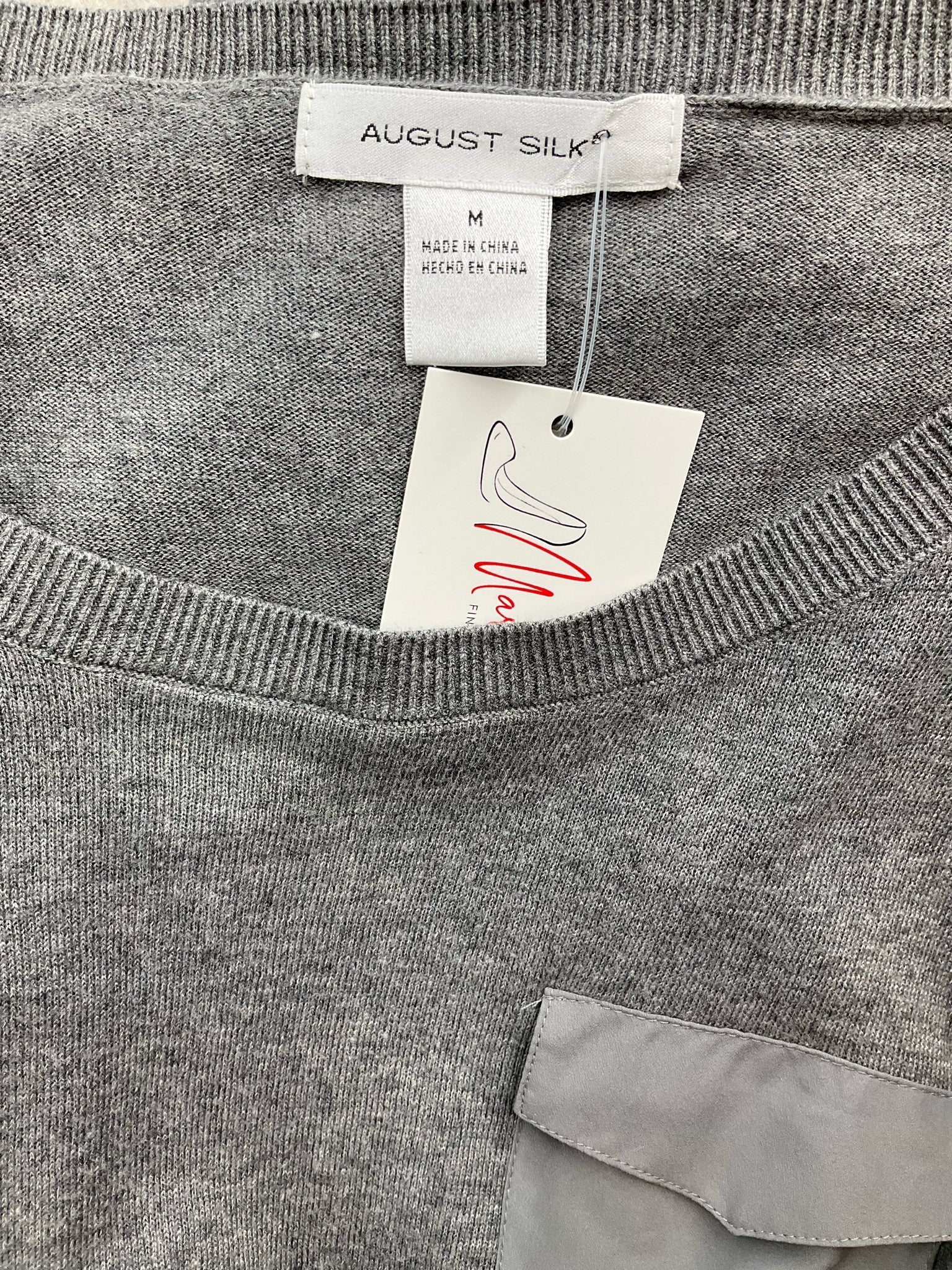 August Silk Gray Pre-Owned Ladies Top - Size Medium - Margaret’s Fine Consignment