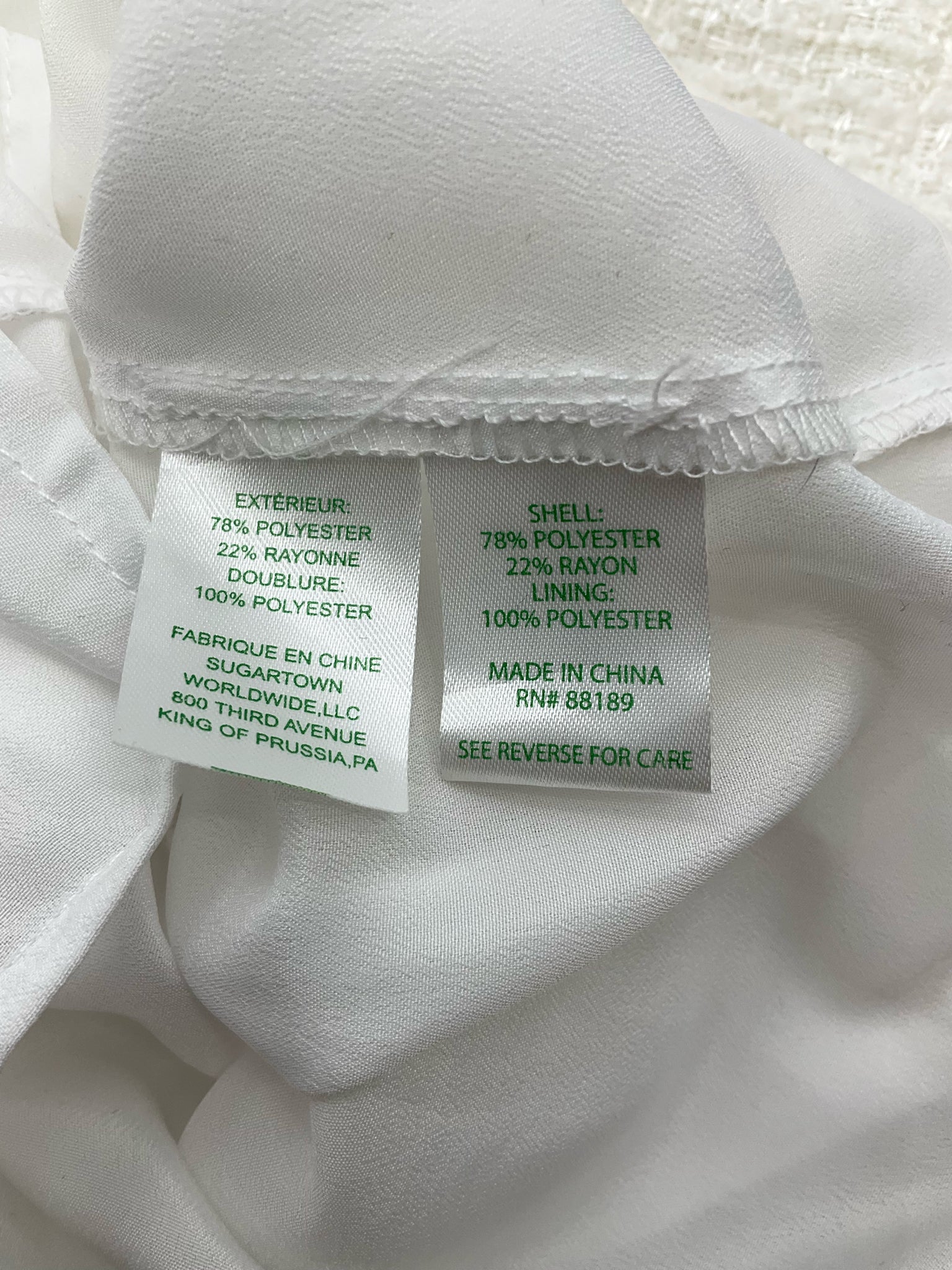 Lilly Pulitzer White Tweed Pre-Owned Ladies Dress - Size 4