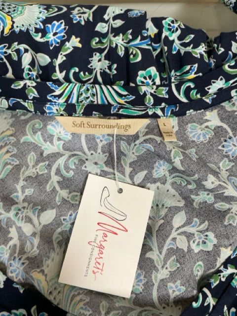 Soft Surroundings Casalina Floral Paisley Maxi Dress Bell Sleeve Boho Size Large - ONLINE ONLY