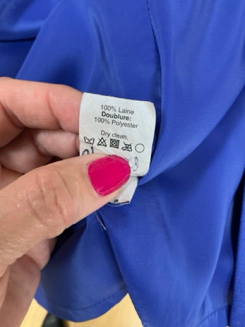 J. Crew Sheath Dress in Super 120s Wool Royal Blue Sleeveless Size 12