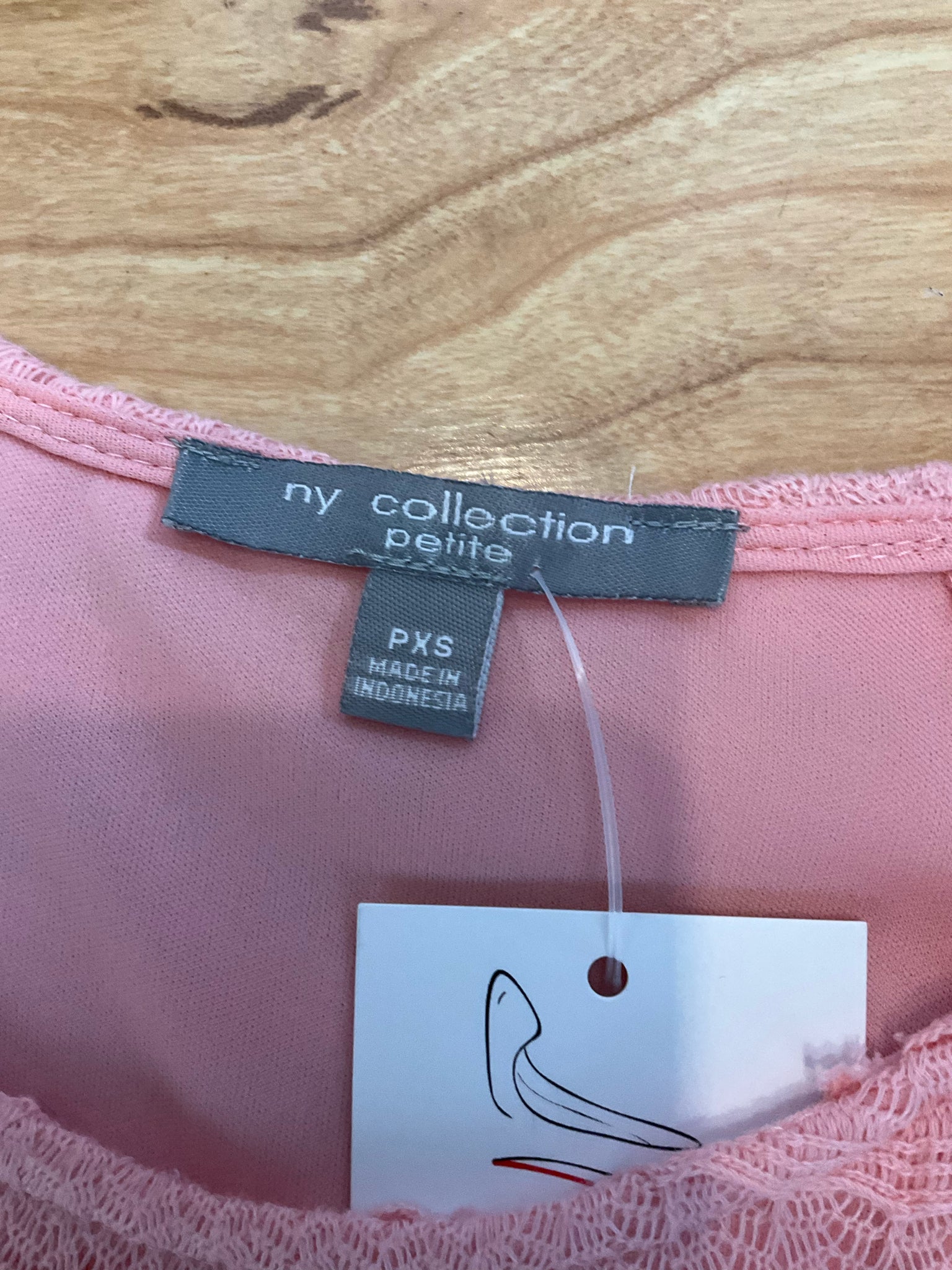 NY Collection Petite Lace Fit & Flare Dress Blush Pink Size PXS