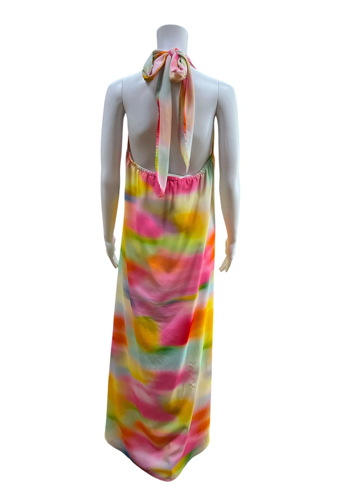Crosby by Mollie Burch Maeve Rainbow Watercolor Halter Maxi Dress Size Medium - ONLINE ONLY