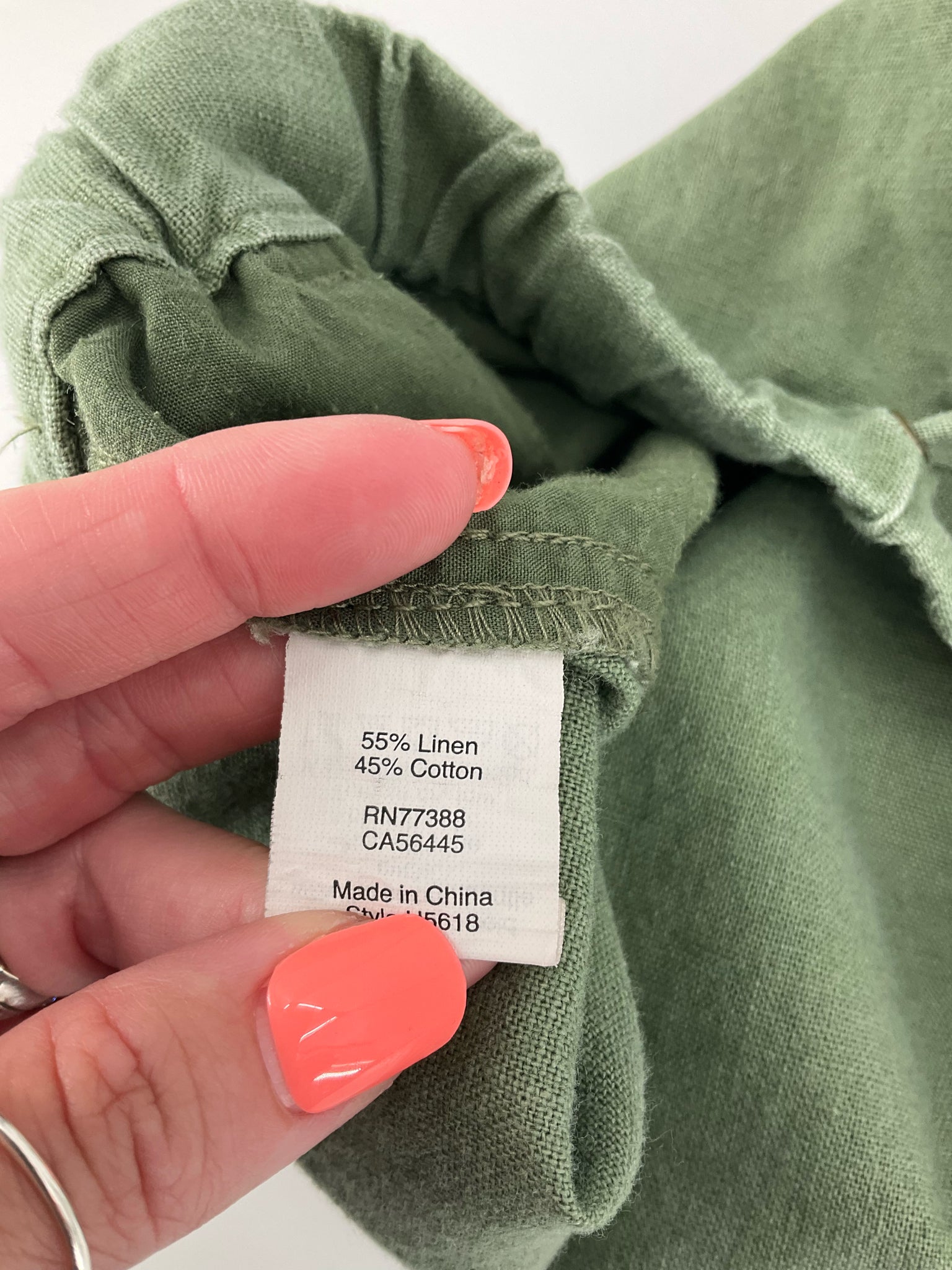 J.Crew Olive Shorts Seaside Linen Cotton Blend Drawstring Shorts XS Olive Green Raw Hem - Size XS