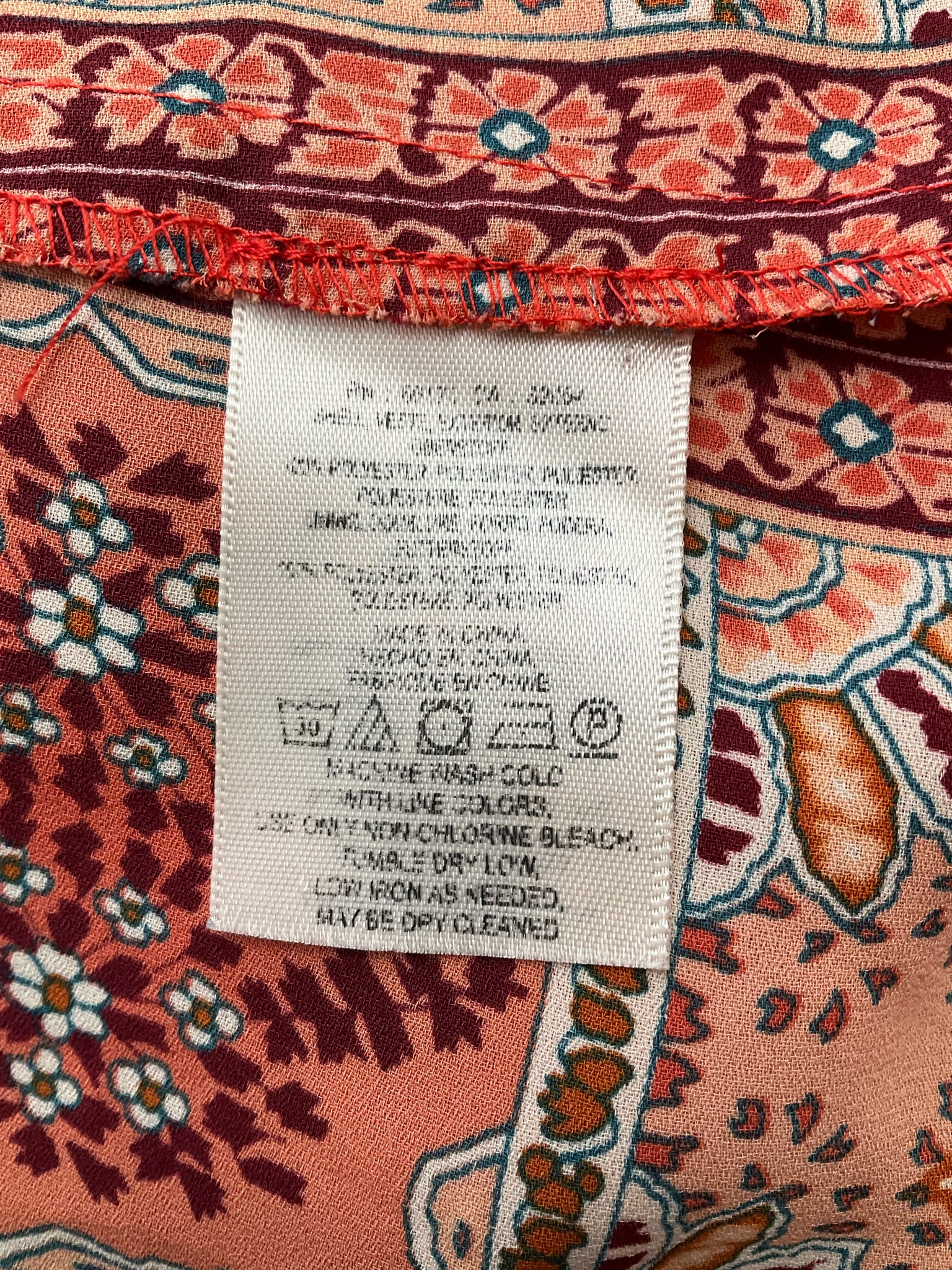 Maeve Red Print Pre-Owned Ladies Top - Size 4