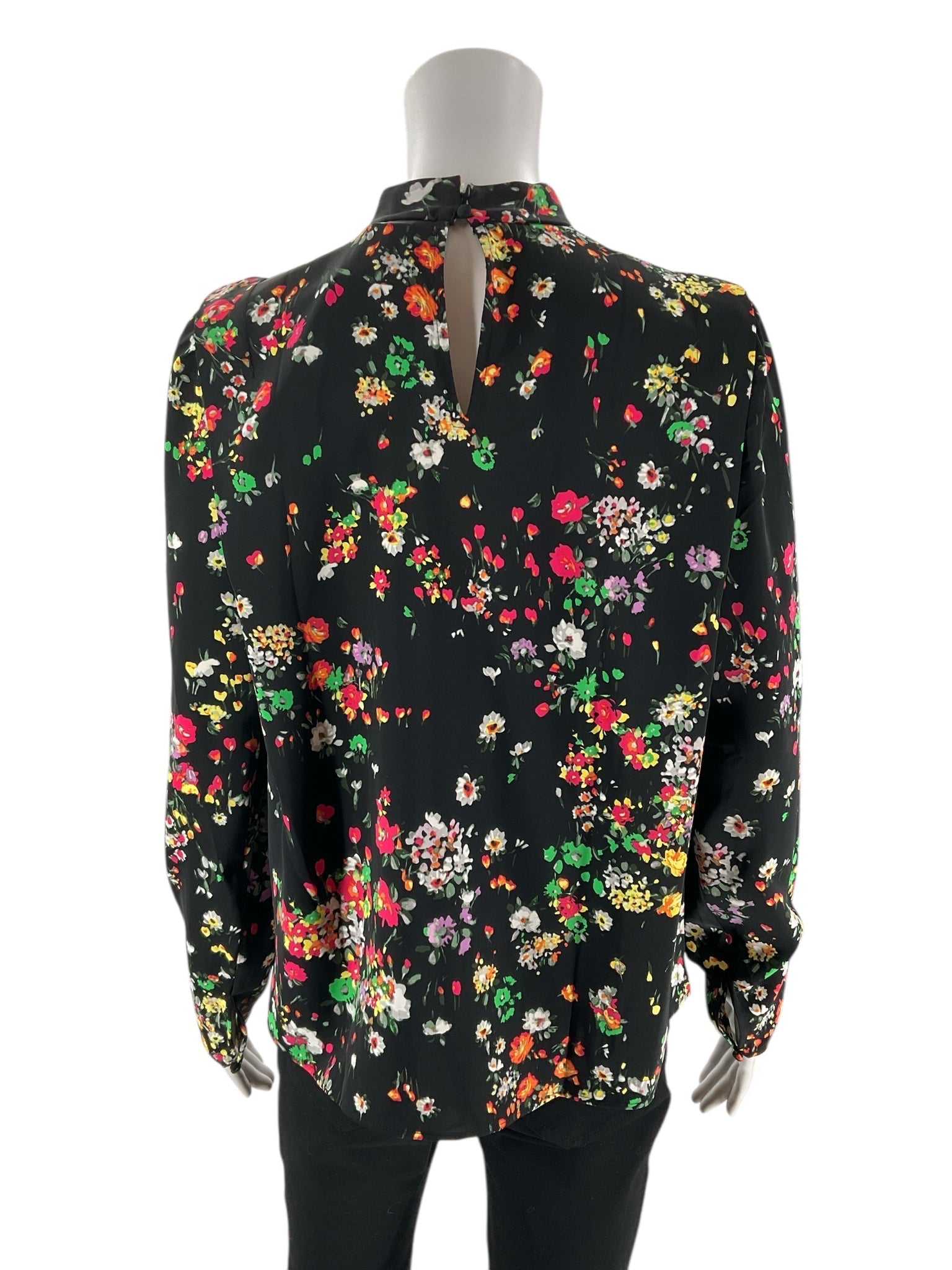 H&M - Black/multi Floral Pre-Owned Ladies Casual Top - Size XS