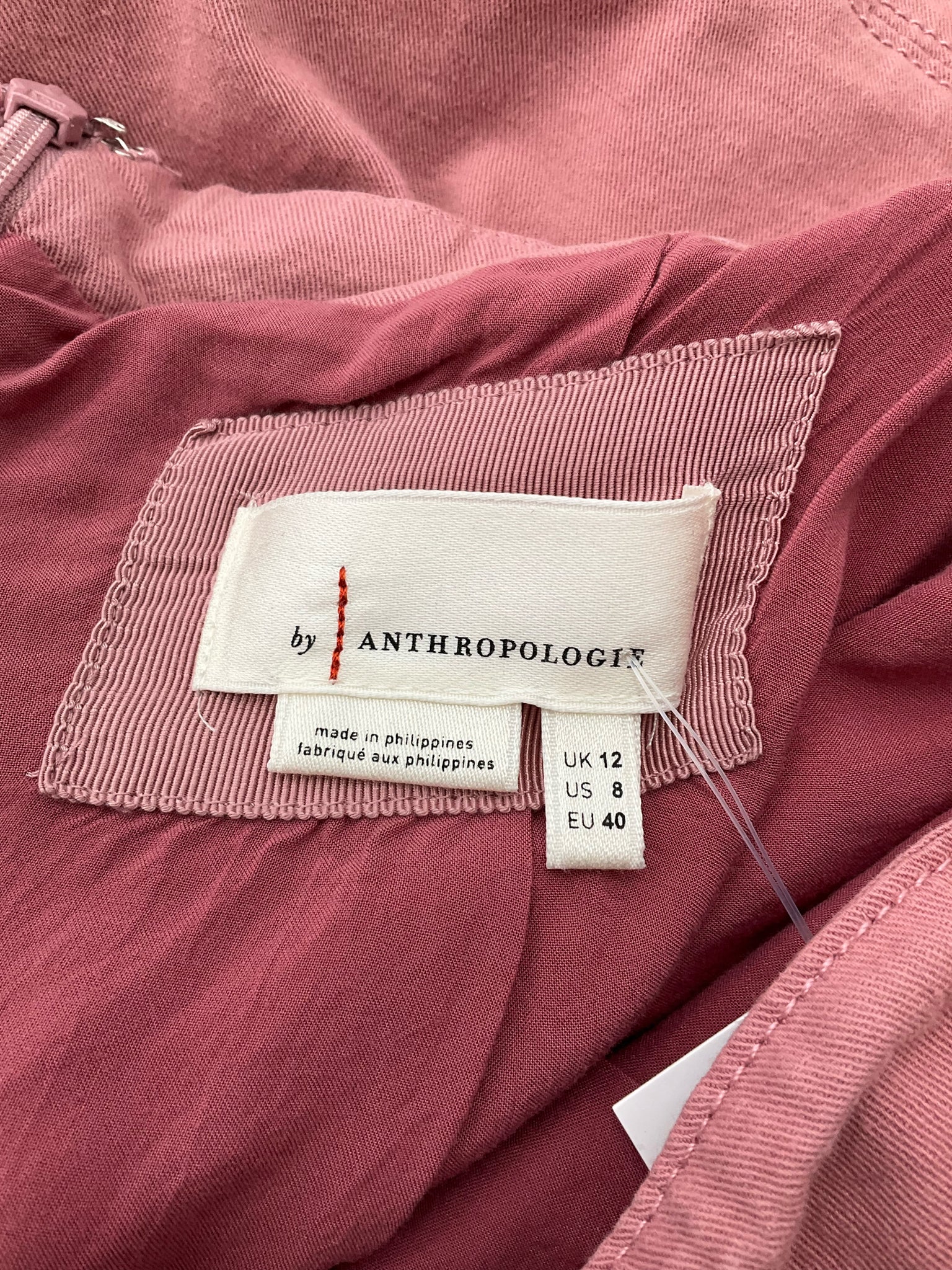 by Anthropologie mauve Mini Anthropologie Mauve Solid Pre-Owned Ladies Dress - Size 8 - Size 8