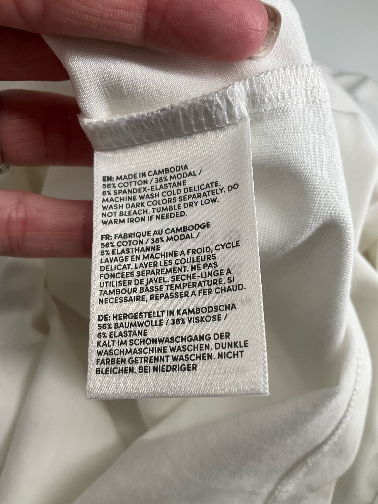 Lands End - White Solid Pre-Owned Ladies Casual Top - Size M