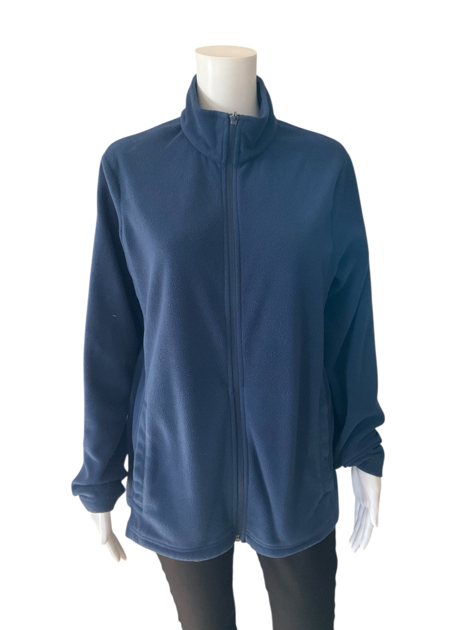 Lands End Navy Fleece Pre-Owned Ladies Activewear - Size Large