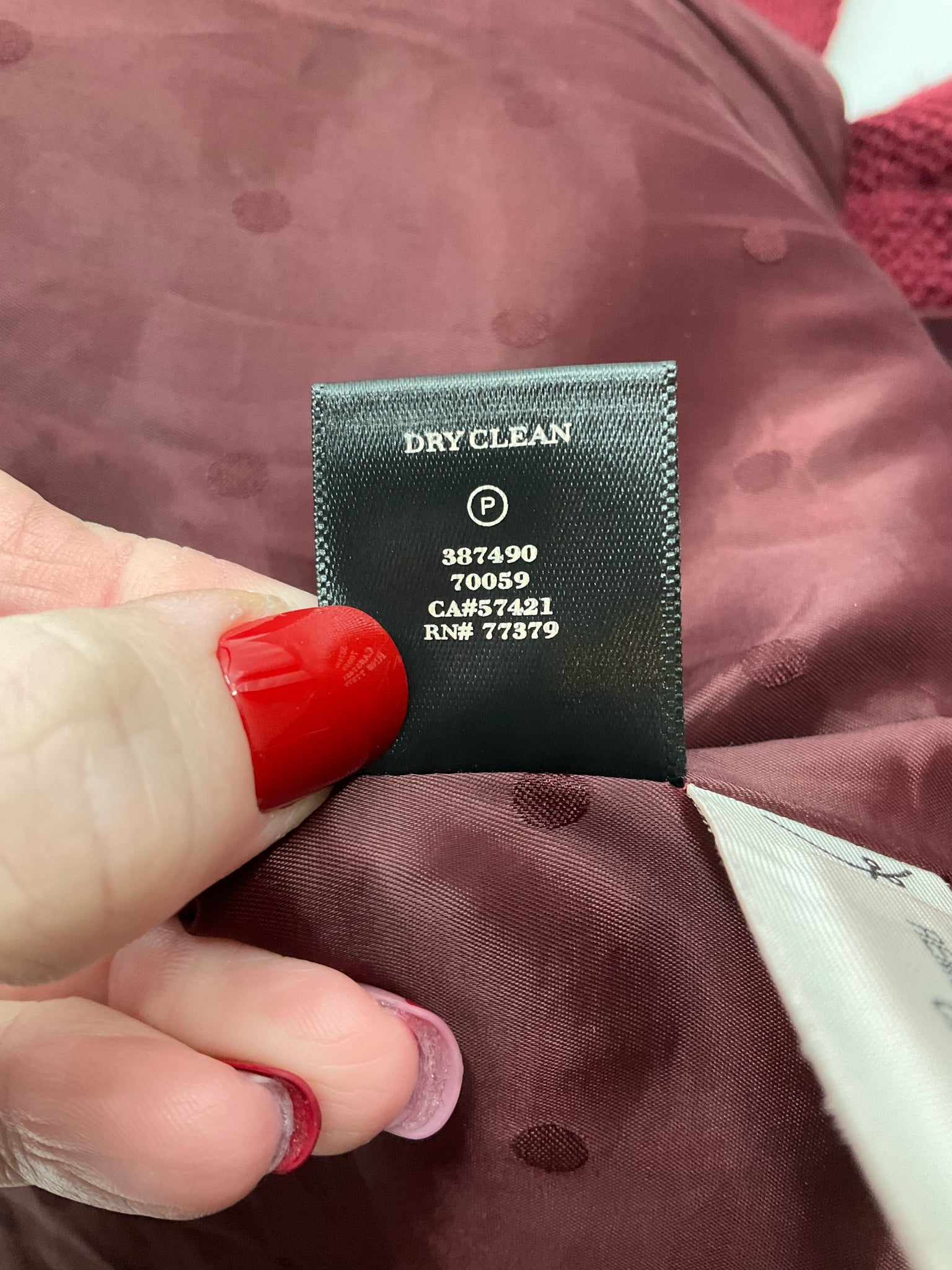 Ann Taylor Maroon Solid Pre-Owned Ladies Jacket - Size 12 Petite - Margaret’s Fine Consignment