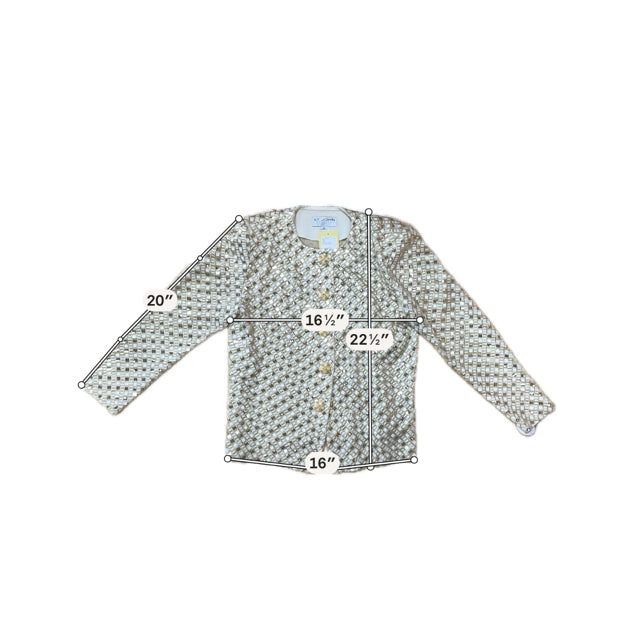 St. John Evening by Marie Gray Sparkle Tweed Jacket Size 12