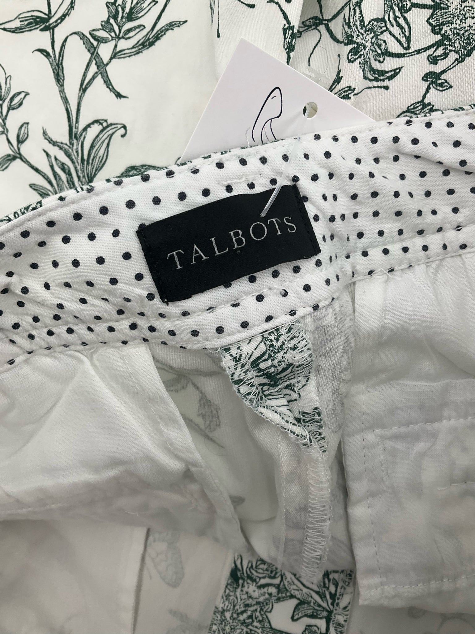 Talbots Floral Butterfly Print Bermuda Shorts Size 6