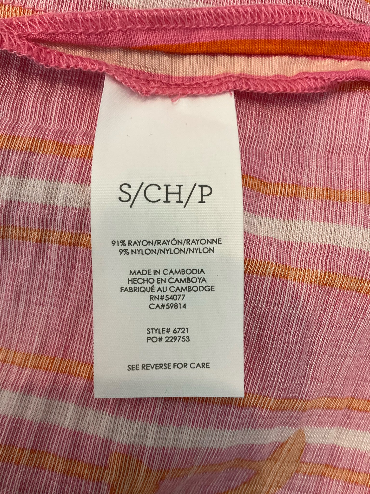 cabi Solstice Top Sun Print Button Up Camp Shirt Size Small