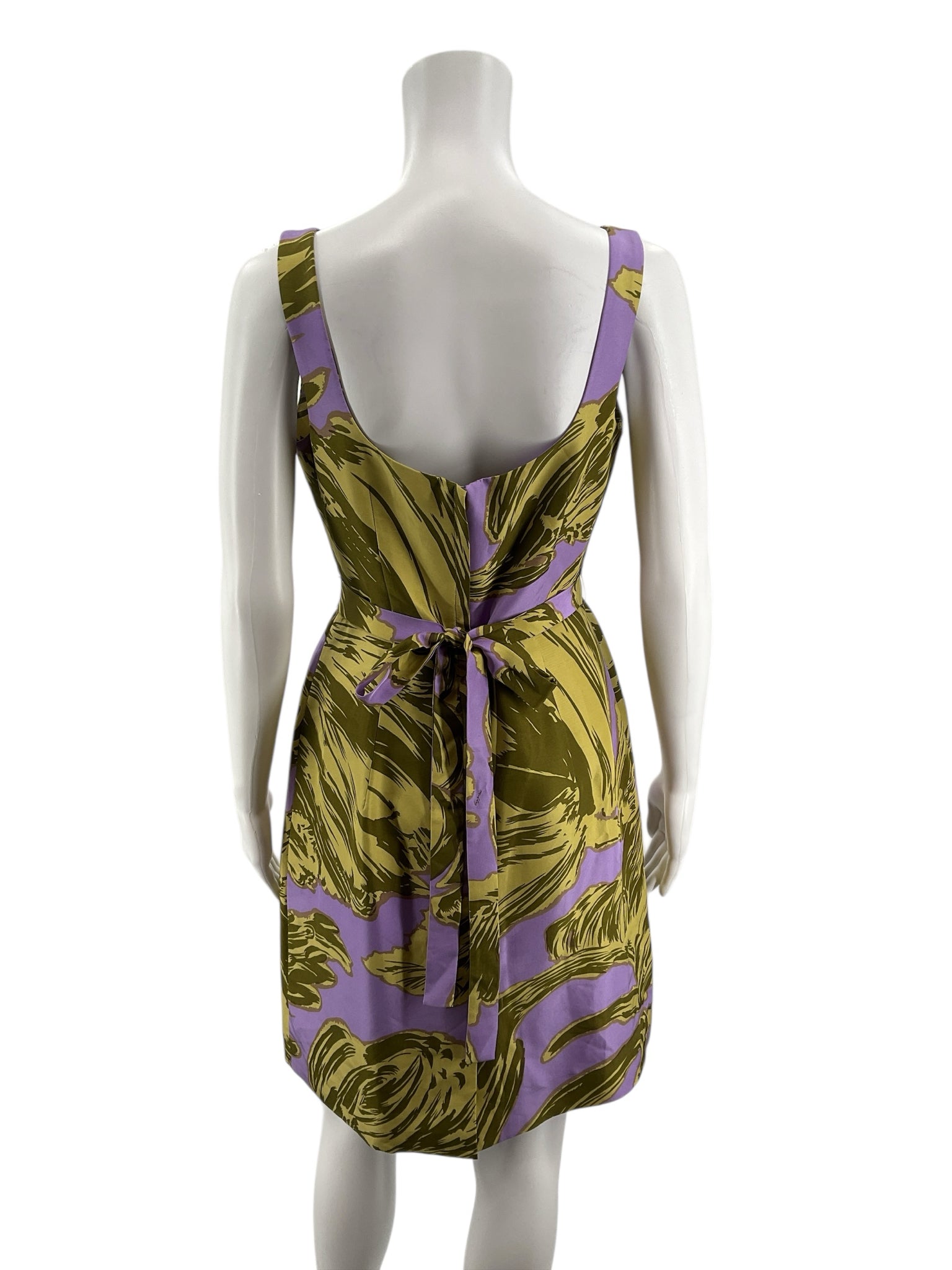 Milly Purple/Green Dress Purple/Green Print Pre-Owned Ladies Dress - Size 4 - Size 4