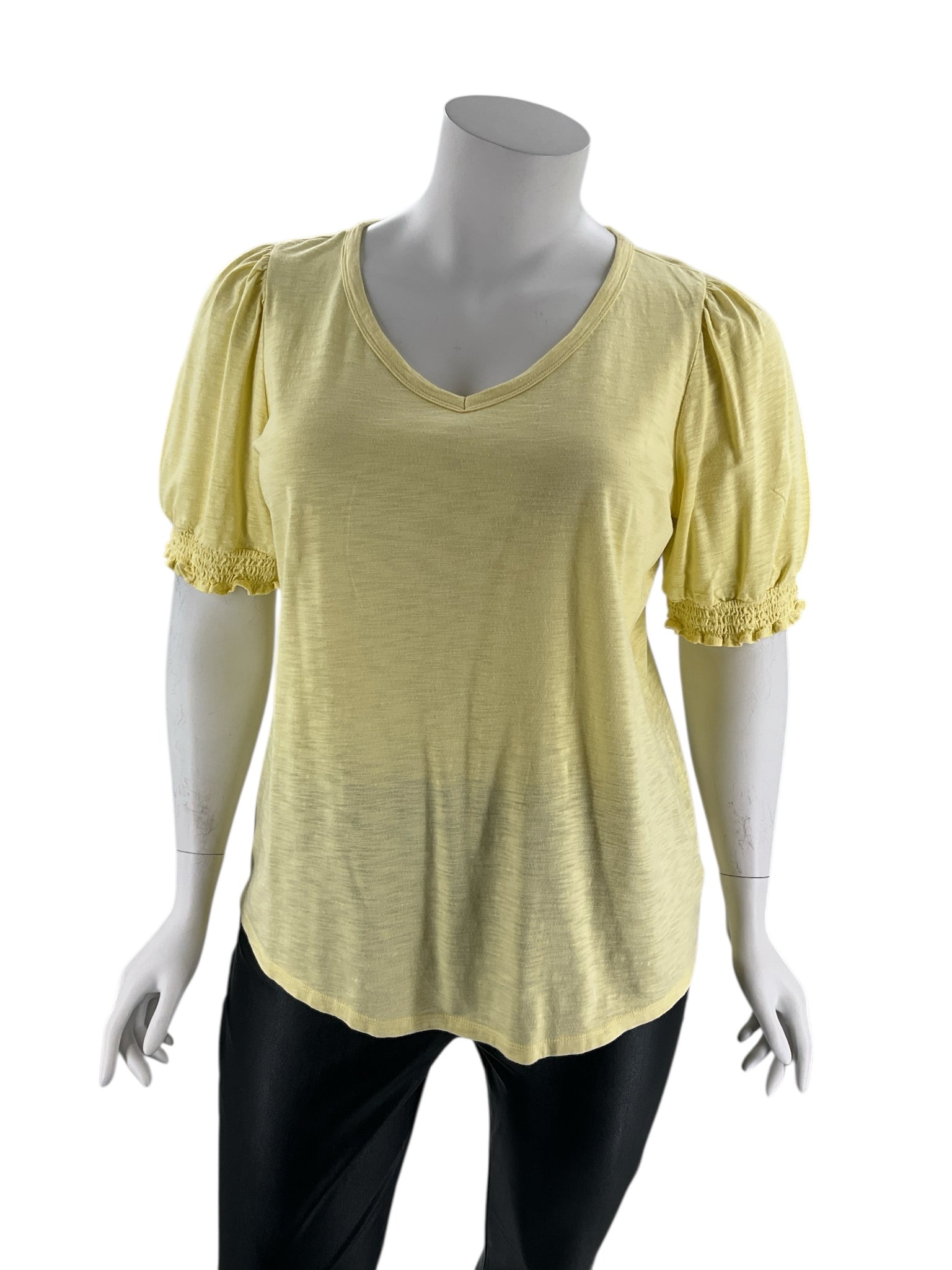 Talbots Yellow Solid Pre-Owned Ladies Casual Top - Size 1X