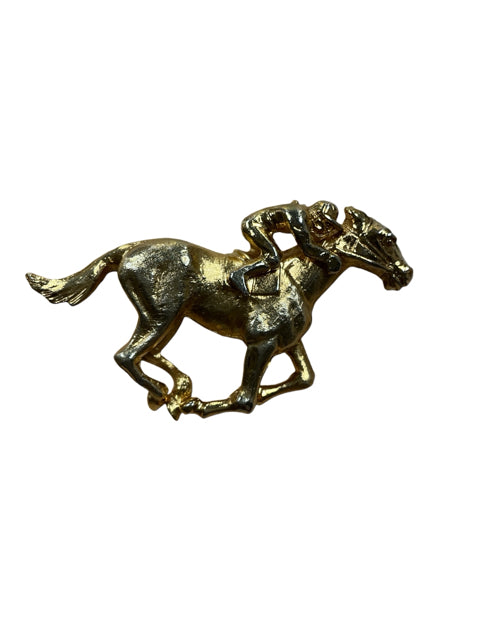 Gold Horses Brooch