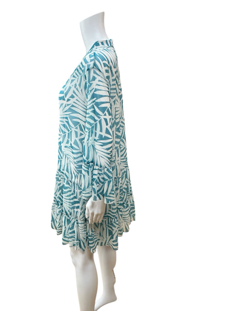 Coco Reef White/Turquoise Print Coverup - Size XL - Margaret’s Fine Consignment