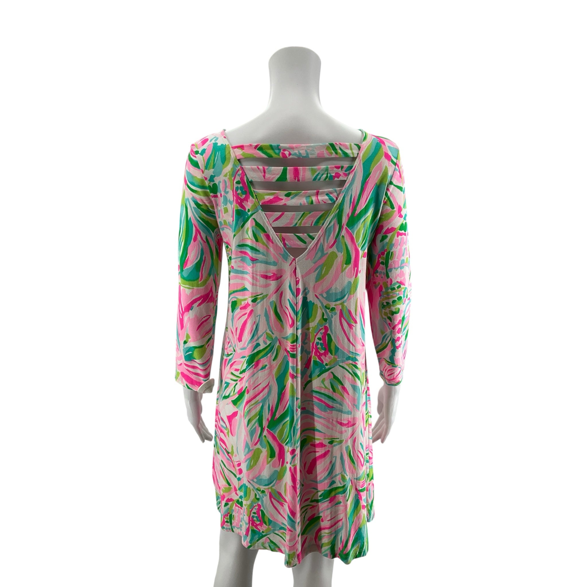 Lilly Pulitzer Nevie Dress Multi Casa Del Sol Floral Tunic Size Small