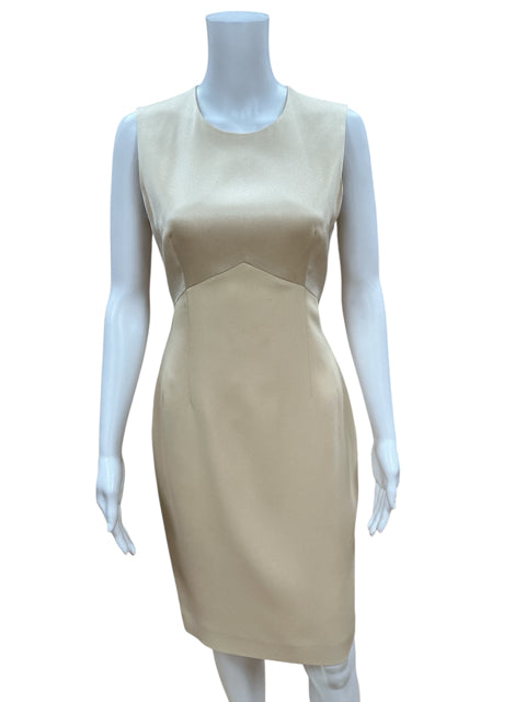 Dana Buchman Champagne Solid Pre-Owned Ladies Dress - Size 4