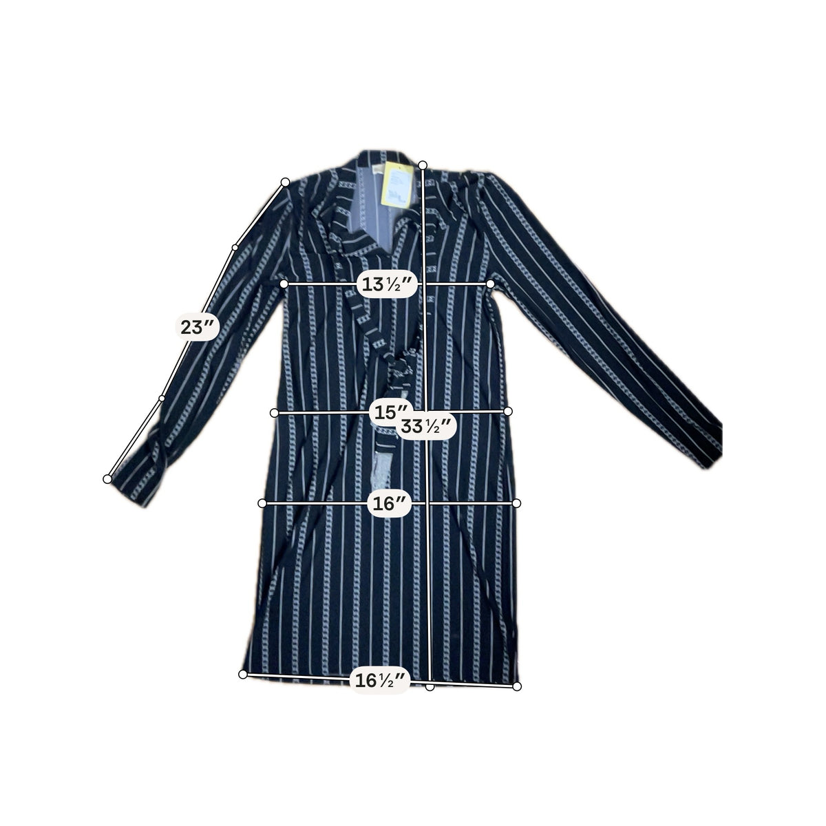 Michael Kors Pre-Owned Michael Kors Chain Print Long Sleeve Dress Black, Gray Size M - ONLINE ONLY