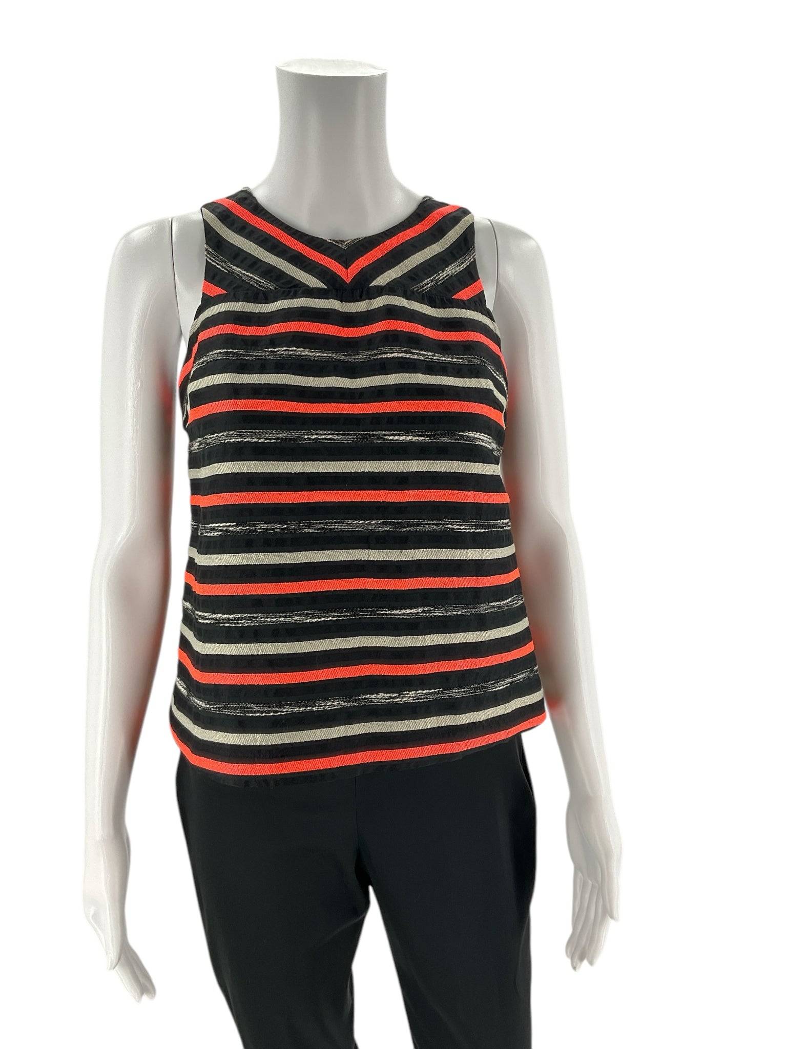 HD in Paris Black/Coral Pre-Owned Ladies Top - Size 0 Petite - Margaret’s Fine Consignment