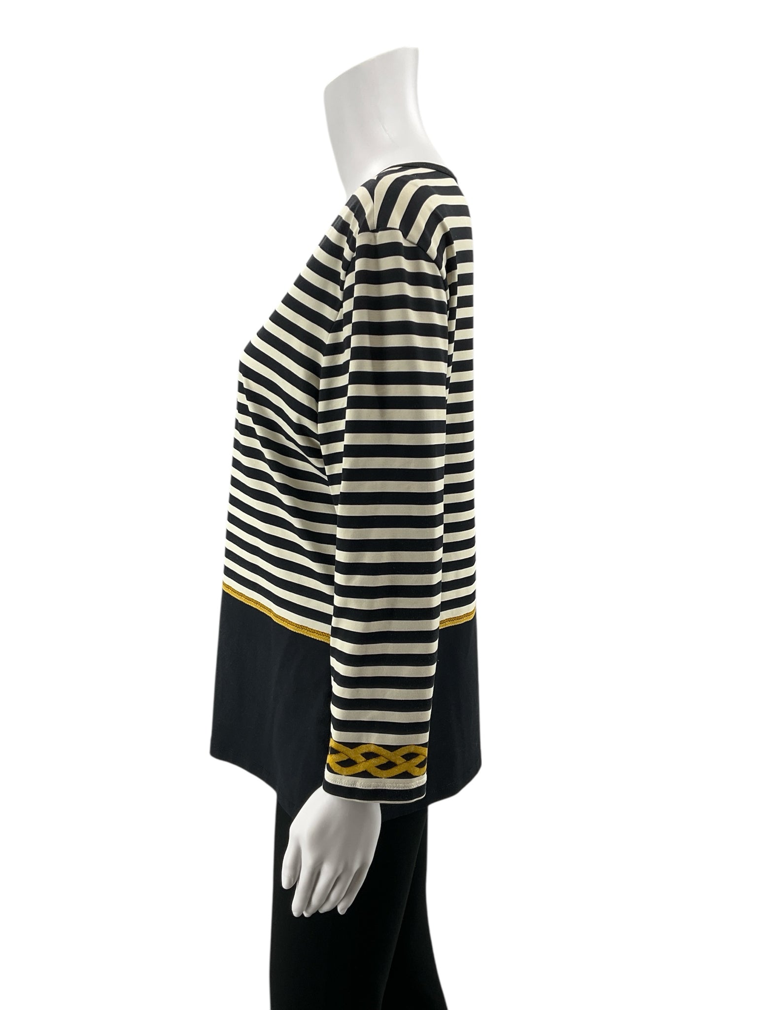 J. McLaughlin Catalina Cloth Nautical Rope Print Tunic Top Size XL