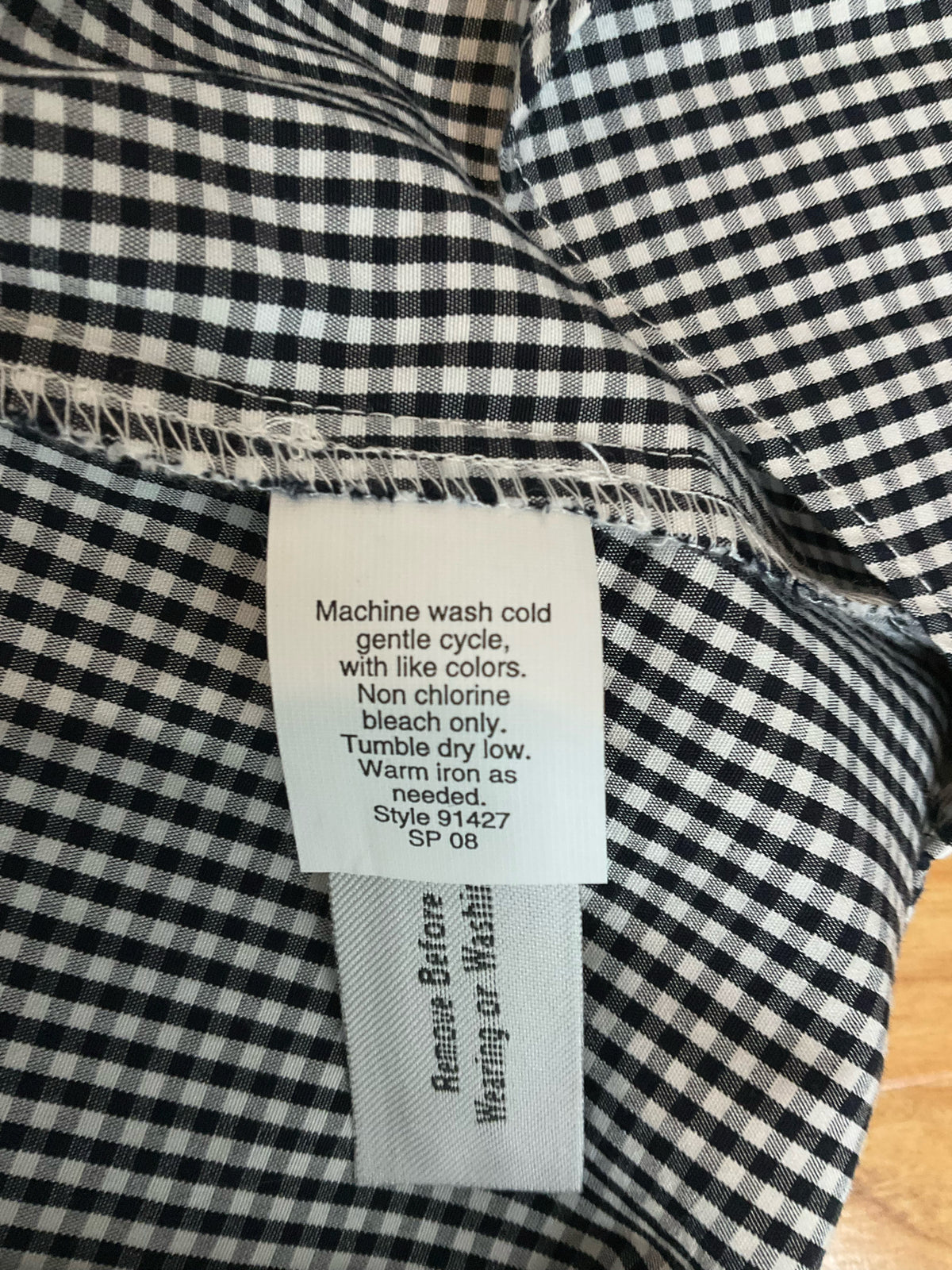 J.Crew Haberdashery Navy & White Gingham Button-Down Casual Top - Size XL - ONLINE ONLY