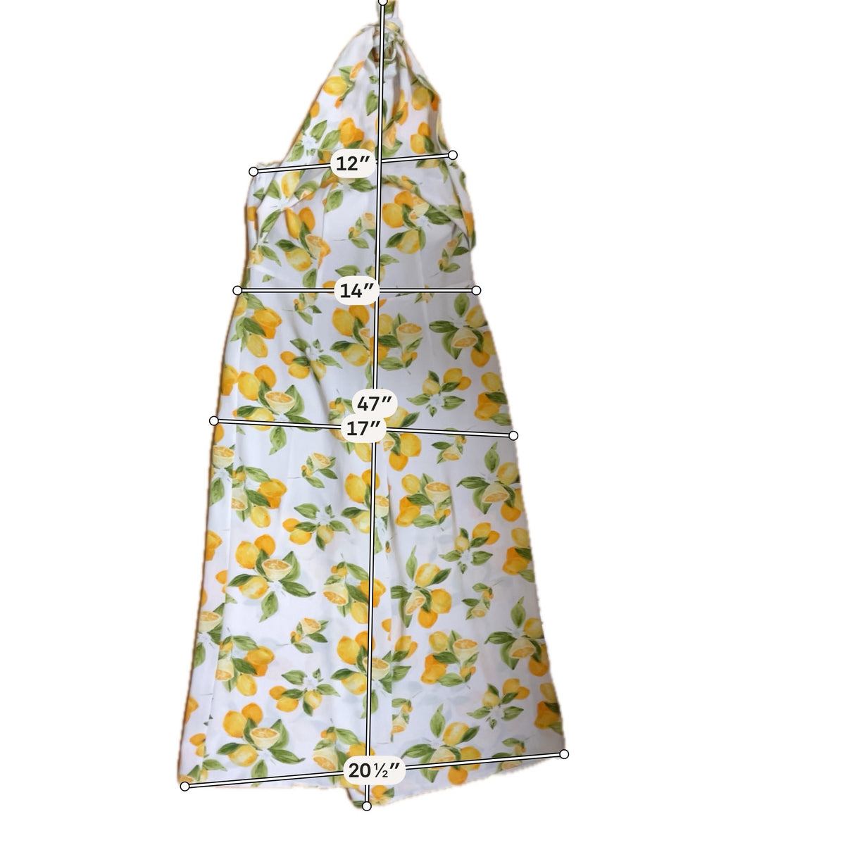 Lola Grace Lemon Print Halter Wide Leg Jumpsuit Size Large - ONLINE ONLY