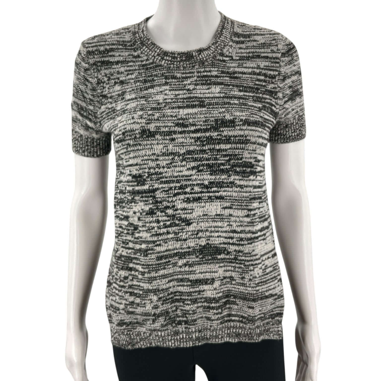 BCBG Gray/Black Heathered Pre-Owned Ladies Top -Size Small - Margaret’s Fine Consignment