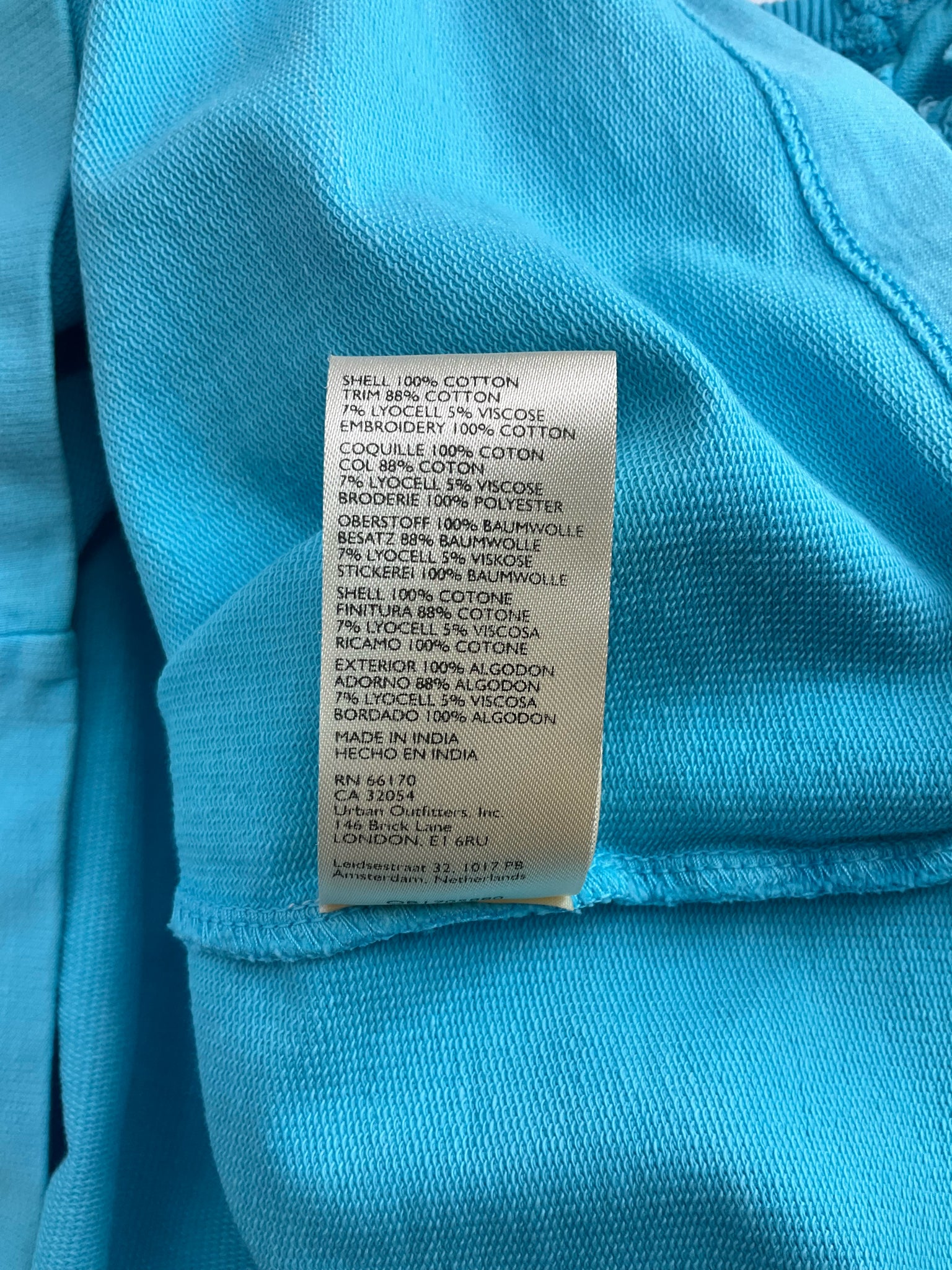 Pilcro - Turquoise Lace Pre-Owned Ladies Casual Top - Size XS - ONLINE ONLY