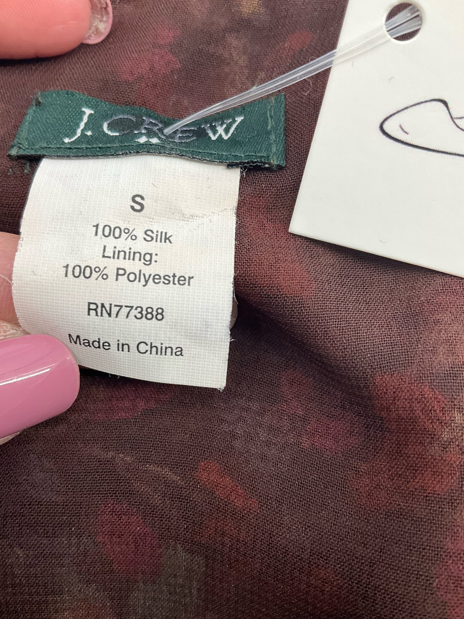 J Crew Brown/Multi Floral Top - Size Small