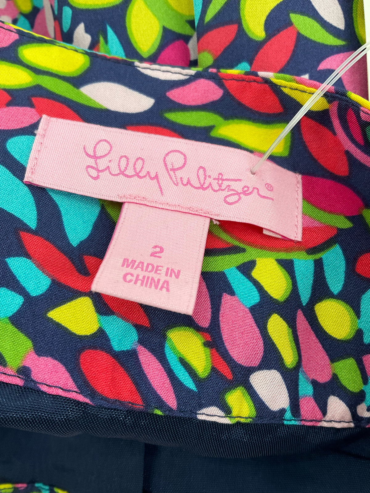 Lilly Pulitzer Gabby Skirt Mayflower Print 100% Silk Pleated Mini Size 2 - ONLINE ONLY