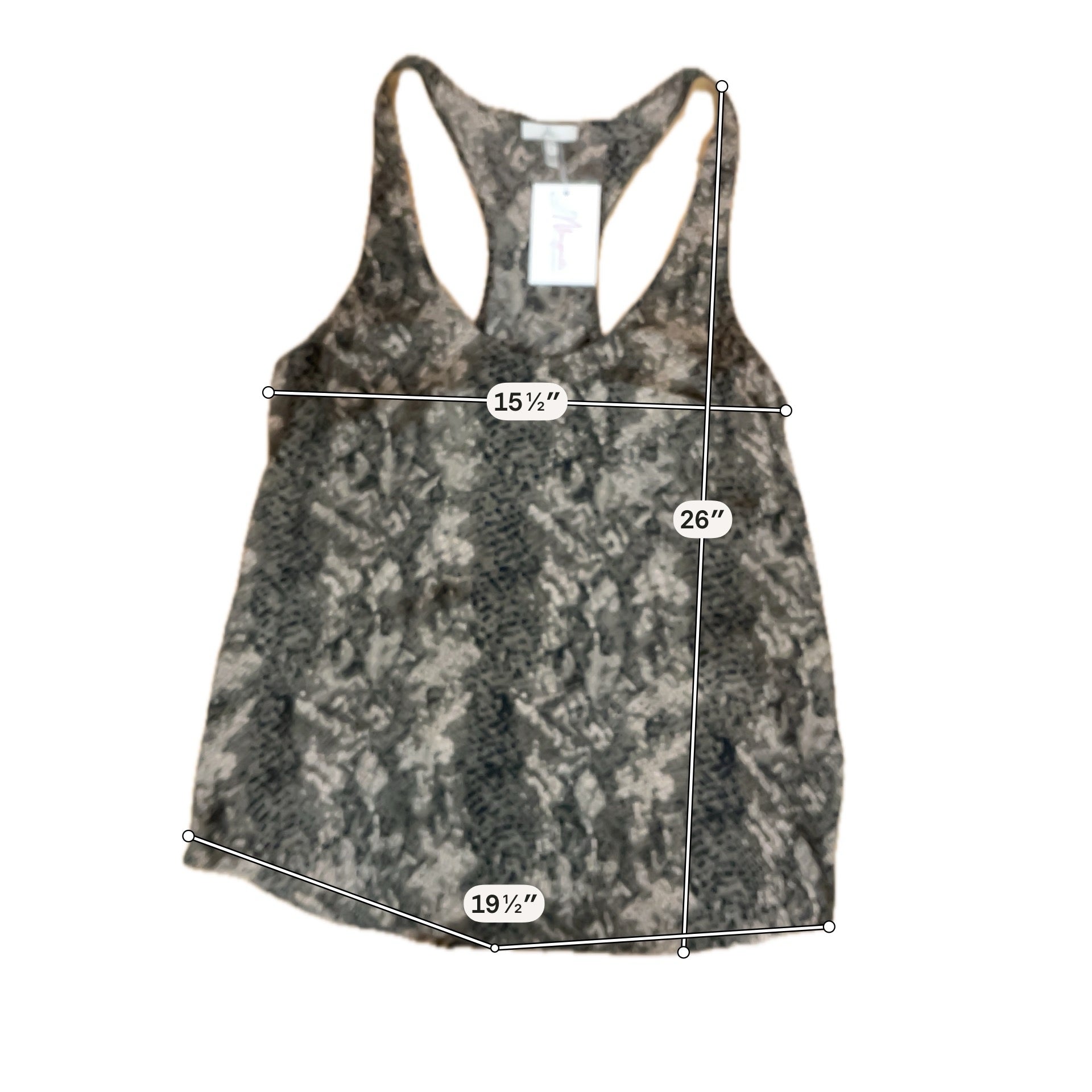 Joie Alicia 100% Silk Snake Print Racerback Tank Top Size Small