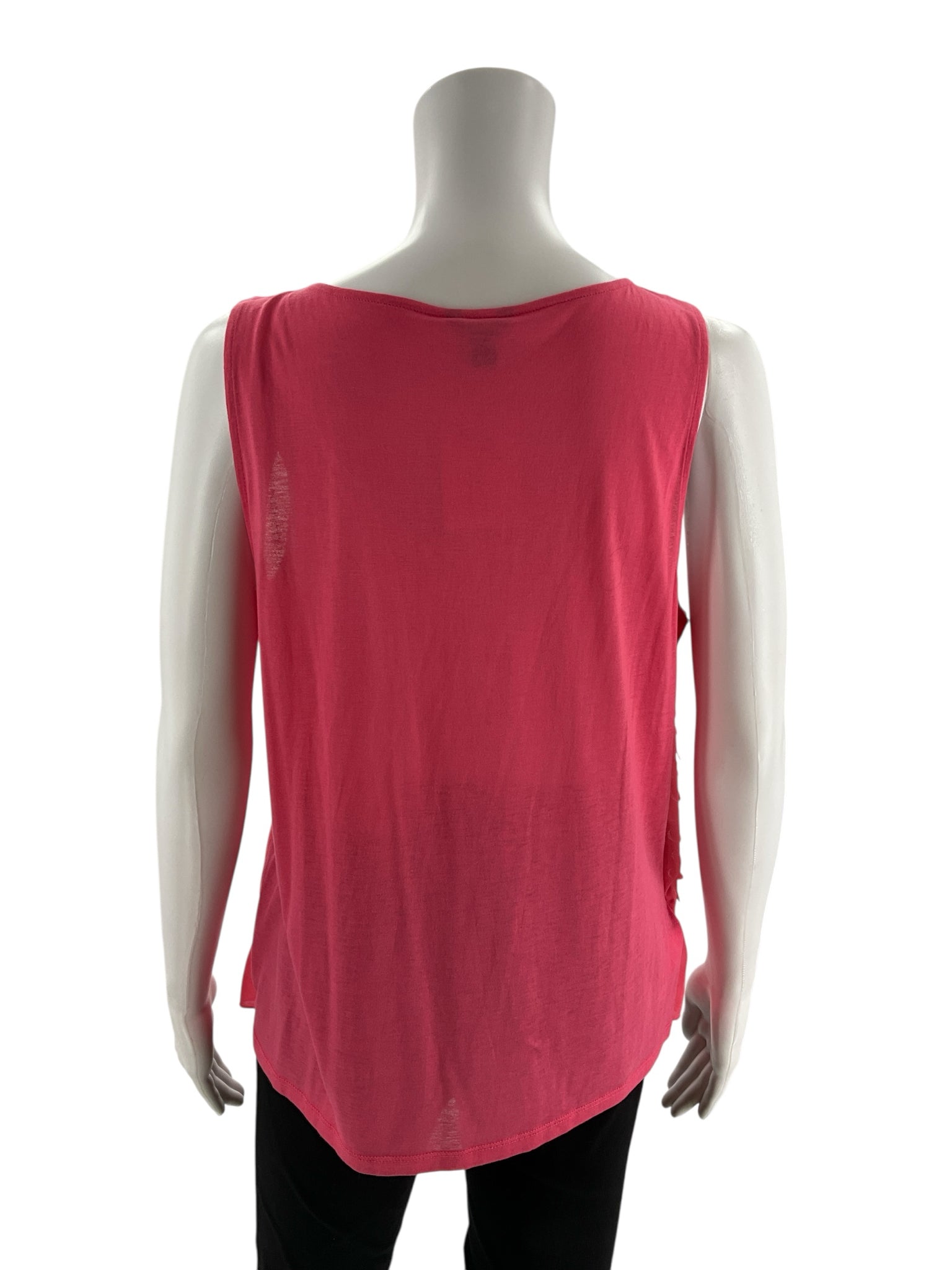 Ann Taylor Petite Embellished Confetti Dot Sleeveless Top Size LP Coral Pink