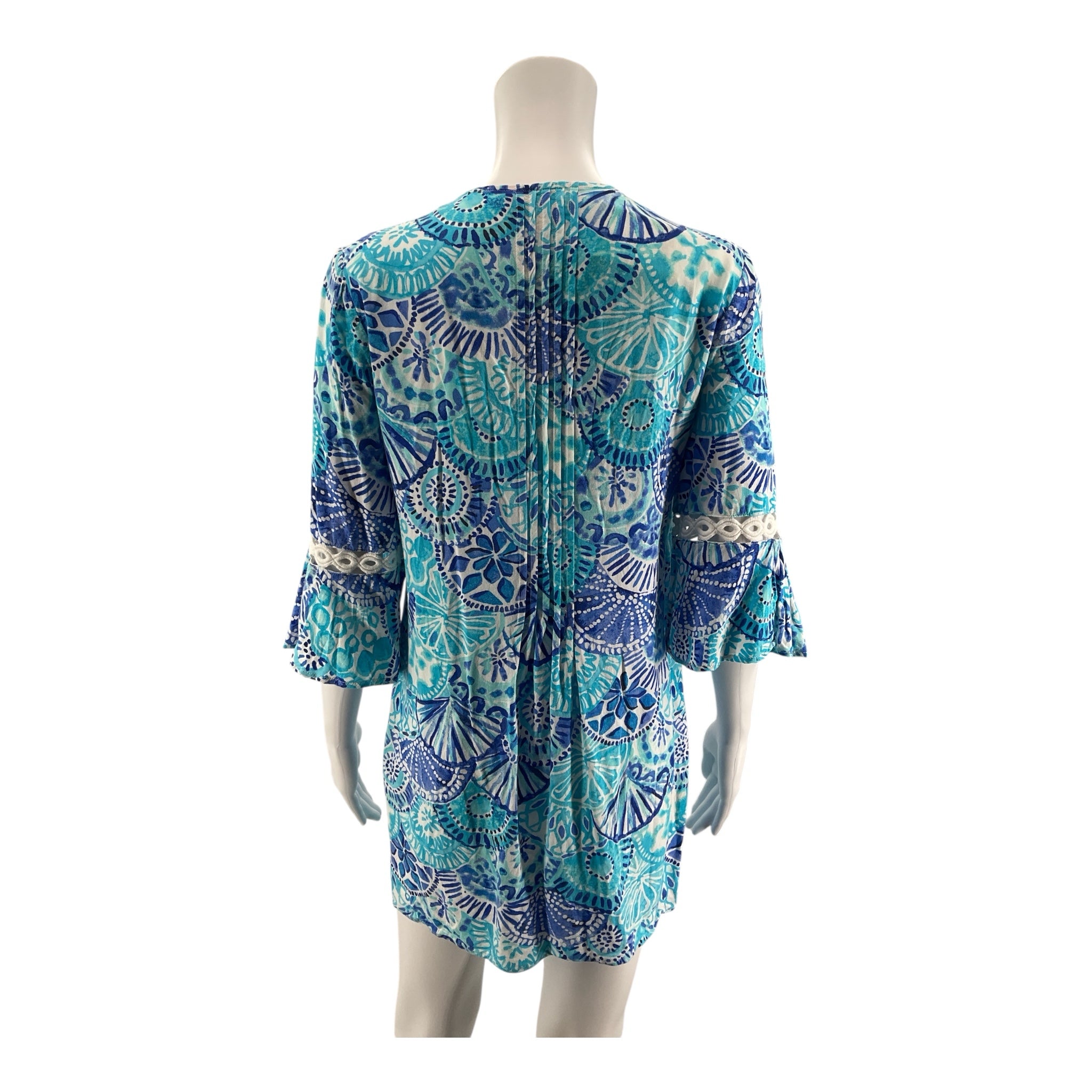 Lilly Pulitzer Nele Tunic Top Blue Ibiza Gimme Some Mo Print Size XS