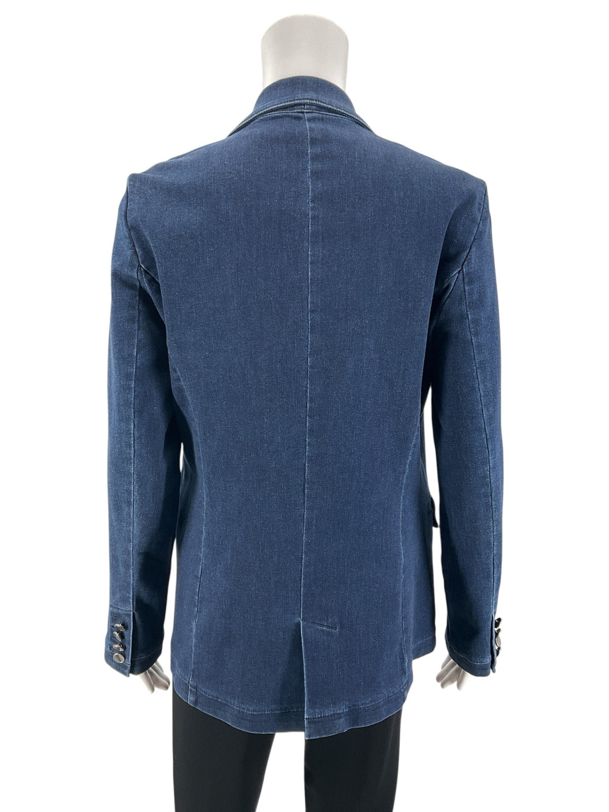 J. McLaughlin Lexington Double-Breasted Denim Blazer Size 6