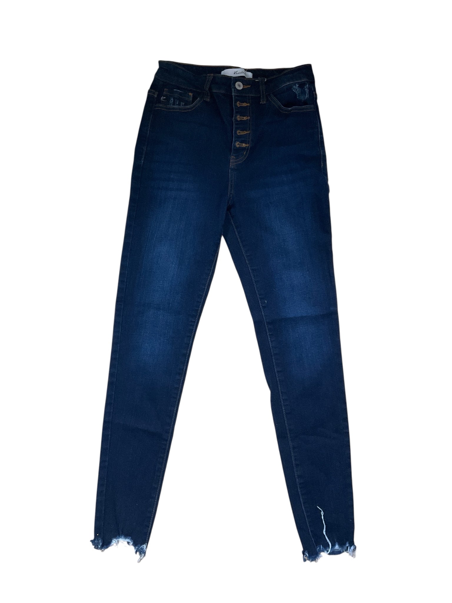 KanCan Jeans Womens Size 5 High Rise Super Skinny Raw Hem Dark Wash KC7273RH