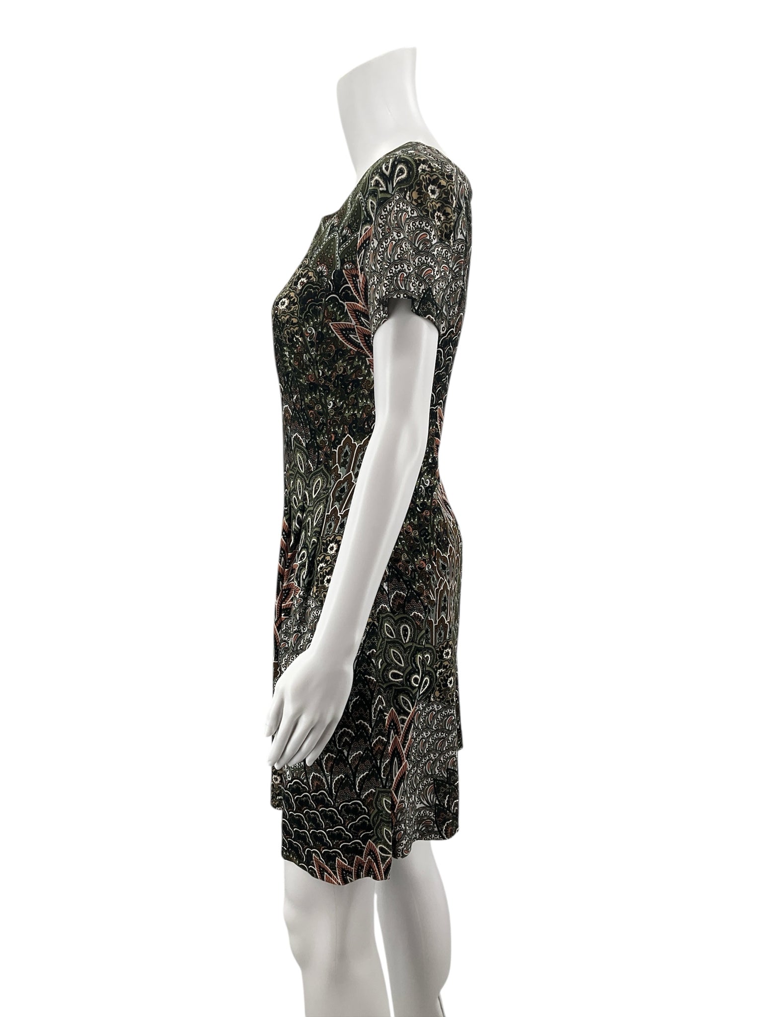 Connected Apparel Paisley Medallion Fit & Flare Dress Petite 4P