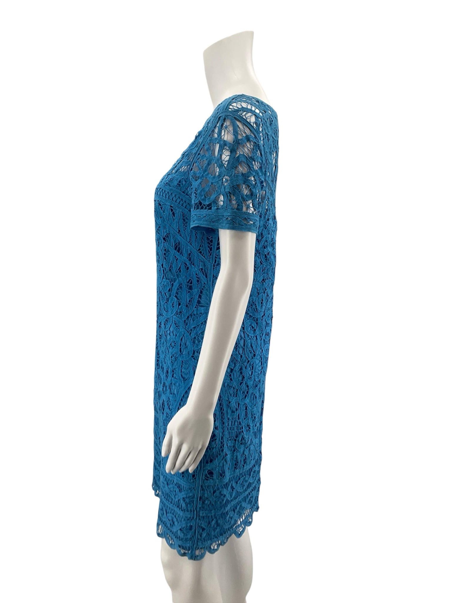 Lilly Pulitzer Size M Turquoise Lace Pre-Owned Ladies Dress