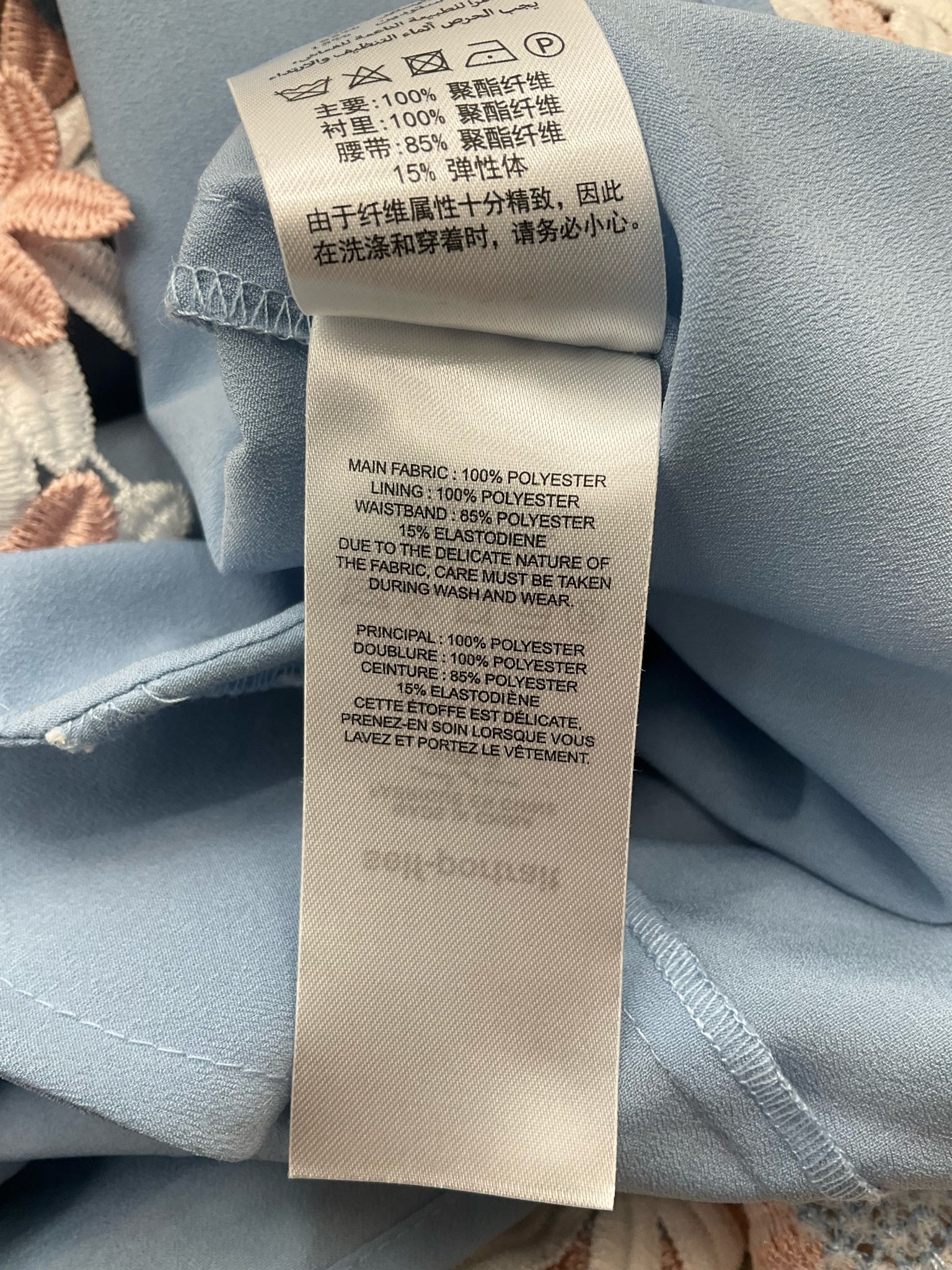 self portrait blush/blue Cocktail Self-Portrait Felicia Daisy Guipure Lace Off-Shoulder Mini Dress Size 8 - Size 8