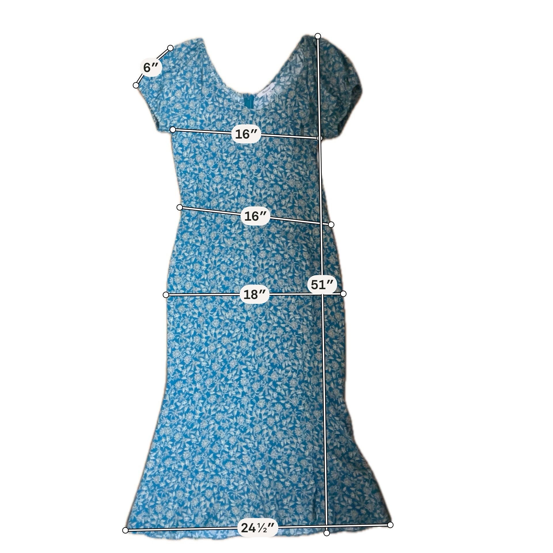 Madewell teal/tan Maxi Teal & Tan Floral Smocked Back Maxi Dress Size 4 - Size 4