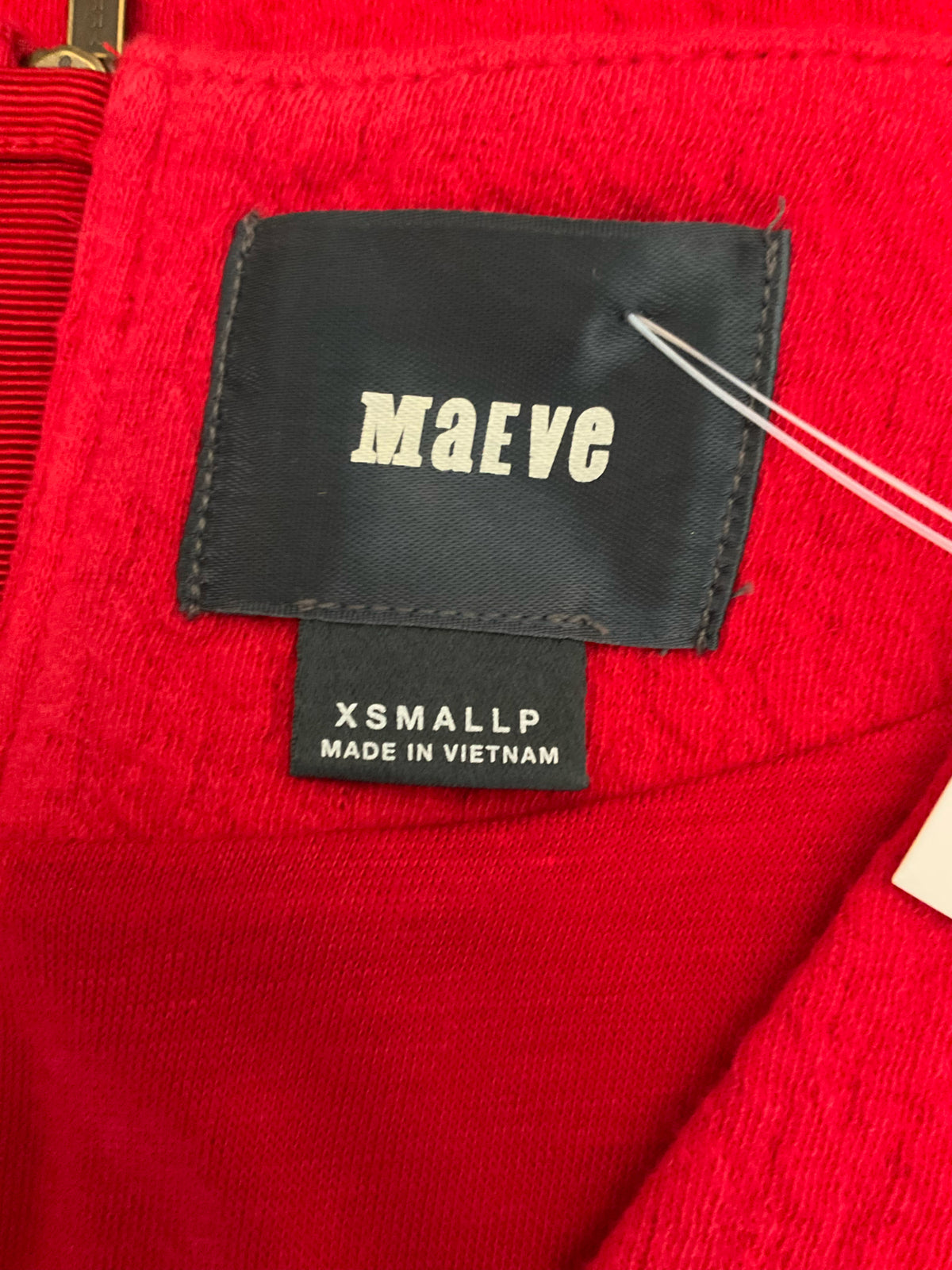 Maeve by Anthropologie Red Textured Tulip Sheath Dress Size Petite XS