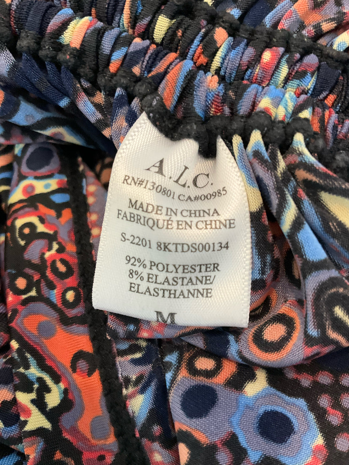 A.L.C. Kieran Ruched Floral Mock Neck Mini Dress Size Medium