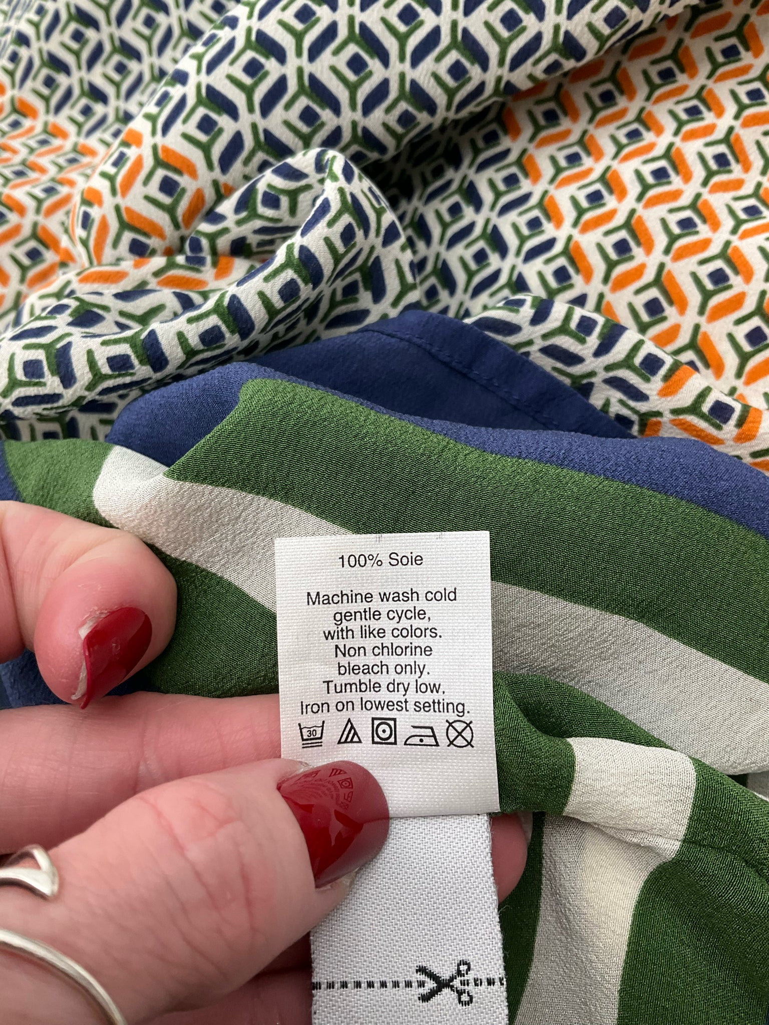 J. Crew green/blue/orange Sleeveless J Crew Green/Blue/Orange Print Pre-Owned Ladies Dress - Size Small - Size S