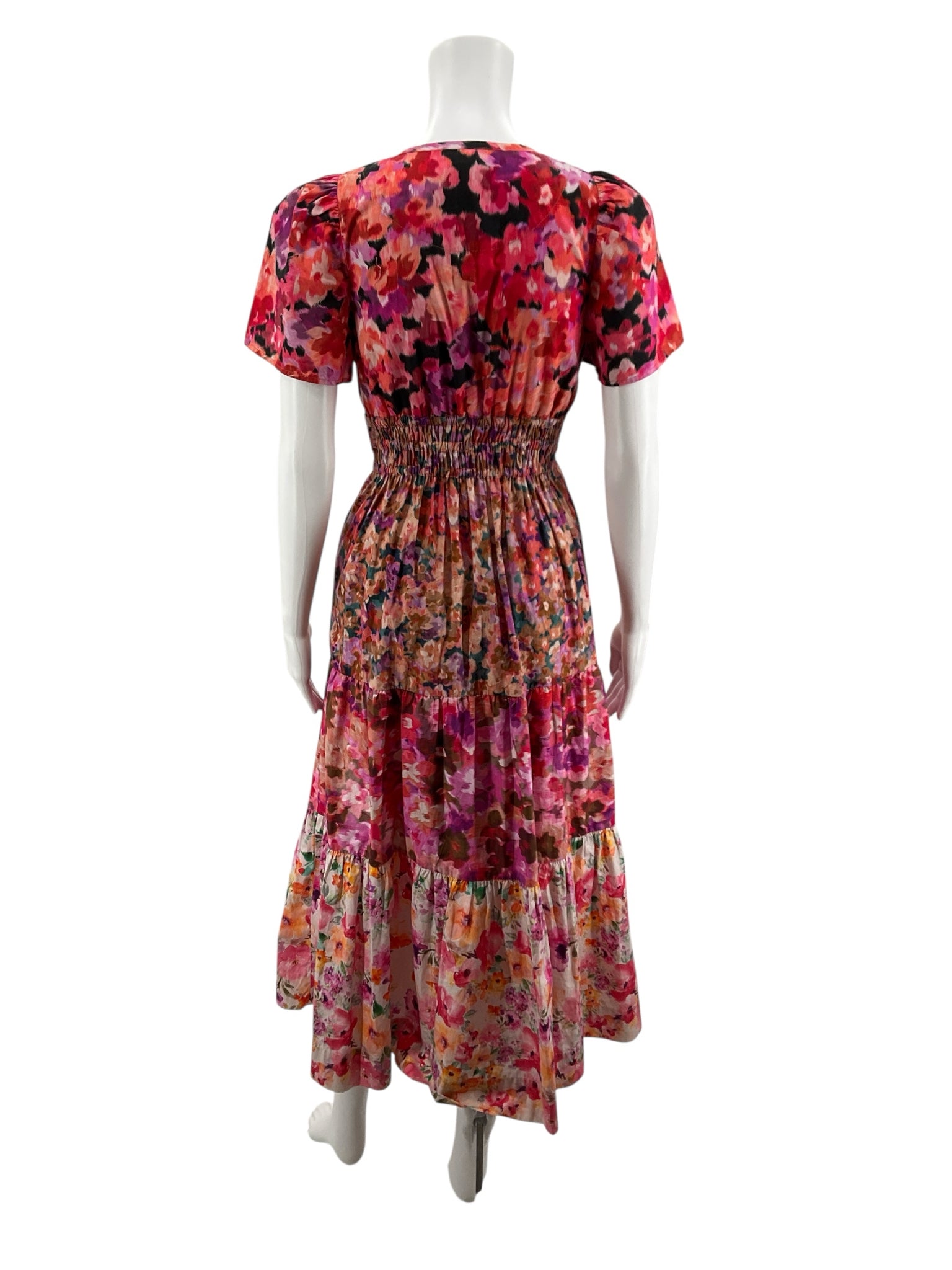 Kachel x Anthropologie tan/red/orange Maxi Kachel X Size XS tan/red/orange Floral Pre-Owned Ladies Dress - Size XS