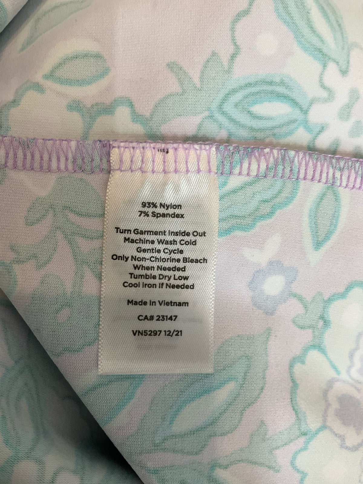 Talbots Petite Floral Keyhole Back Sheath Dress Lavender Green Size Small Petite