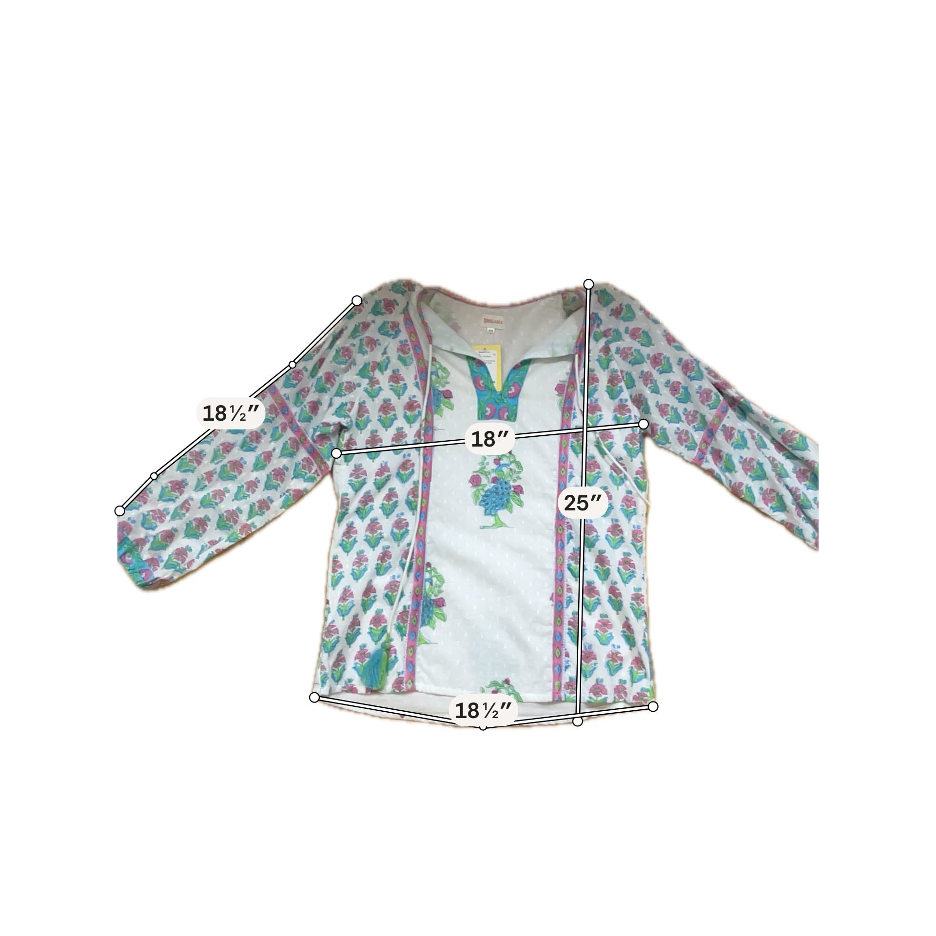 Brisara Size XS multi Peacock Pre-Owned Ladies Casual Top - Downstairs