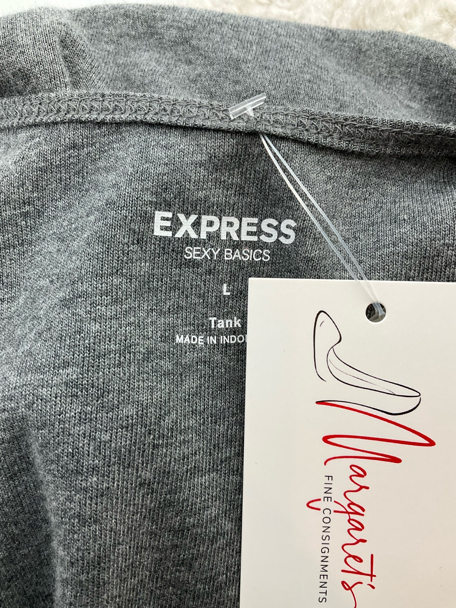 Express Gray Tank Top Pre-Owned Ladies Top - Size Large - Margaret’s Fine Consignment