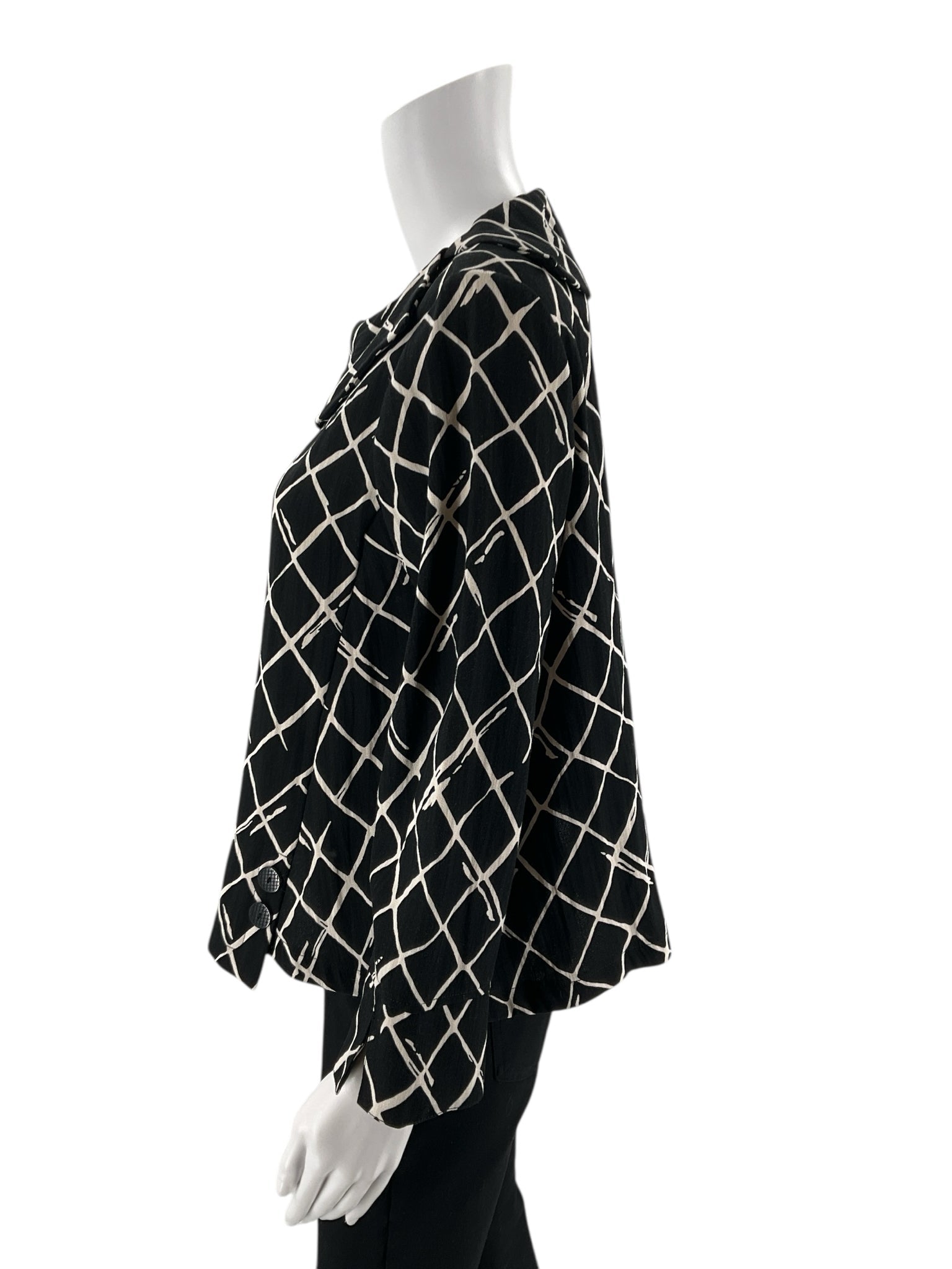 Habitat - black/white Diamond Pre-Owned Ladies Casual Top - Size XS